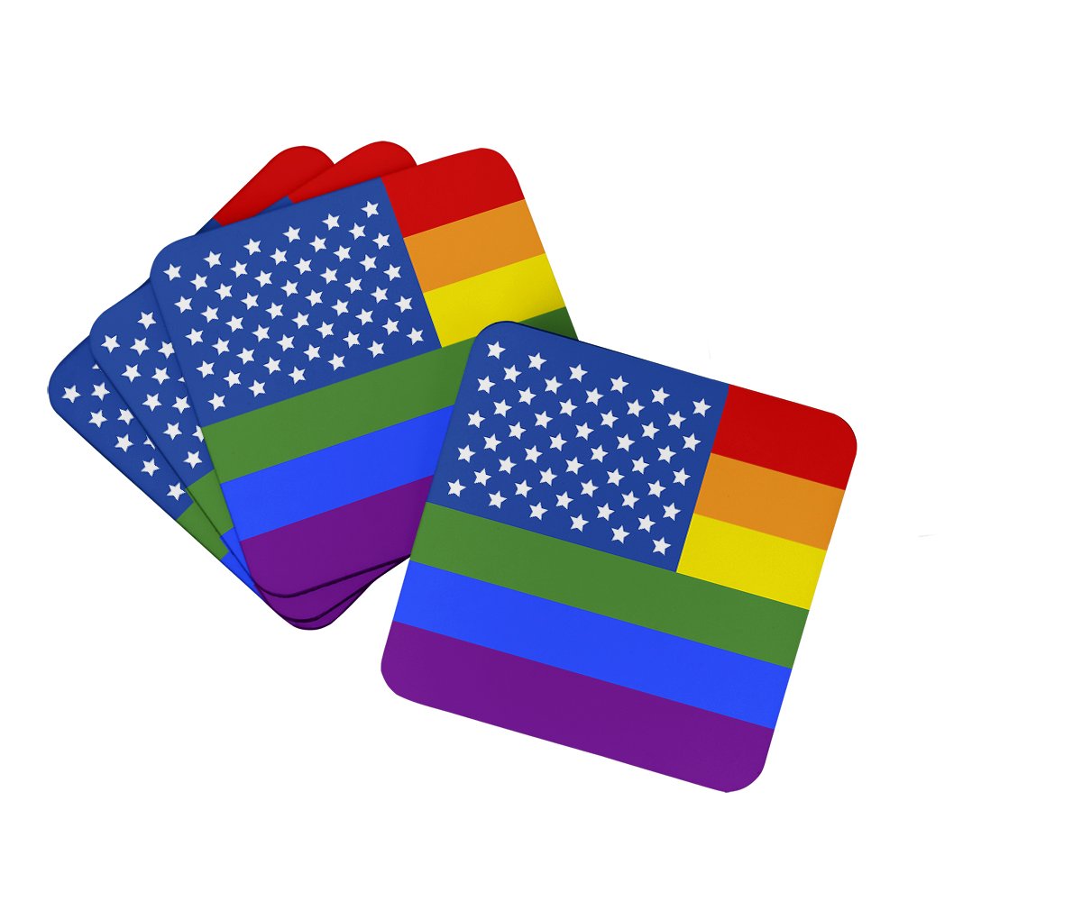 Buy this USA Gay Pride Foam Coaster Set of 4