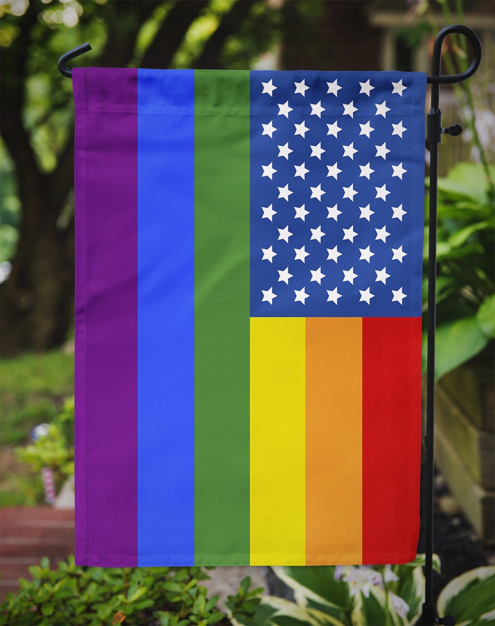 USA Gay Pride Flag Garden Size