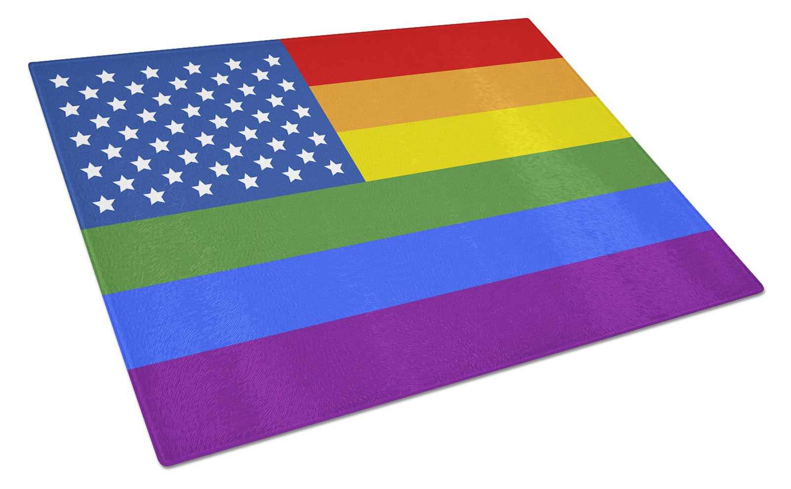 Buy this USA Gay Pride Glass Cutting Board Large