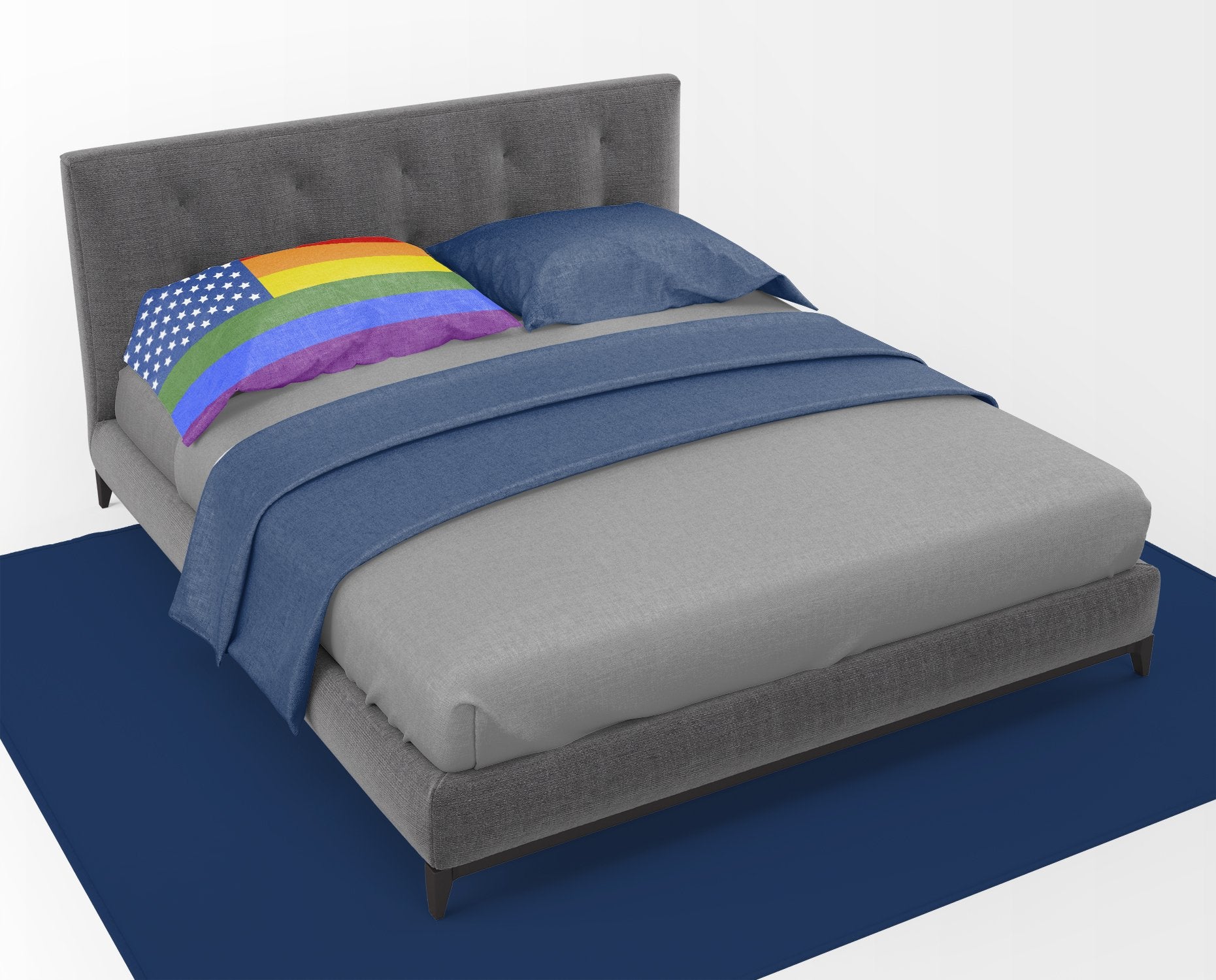 USA Gay Pride Fabric Standard Pillowcase - the-store.com
