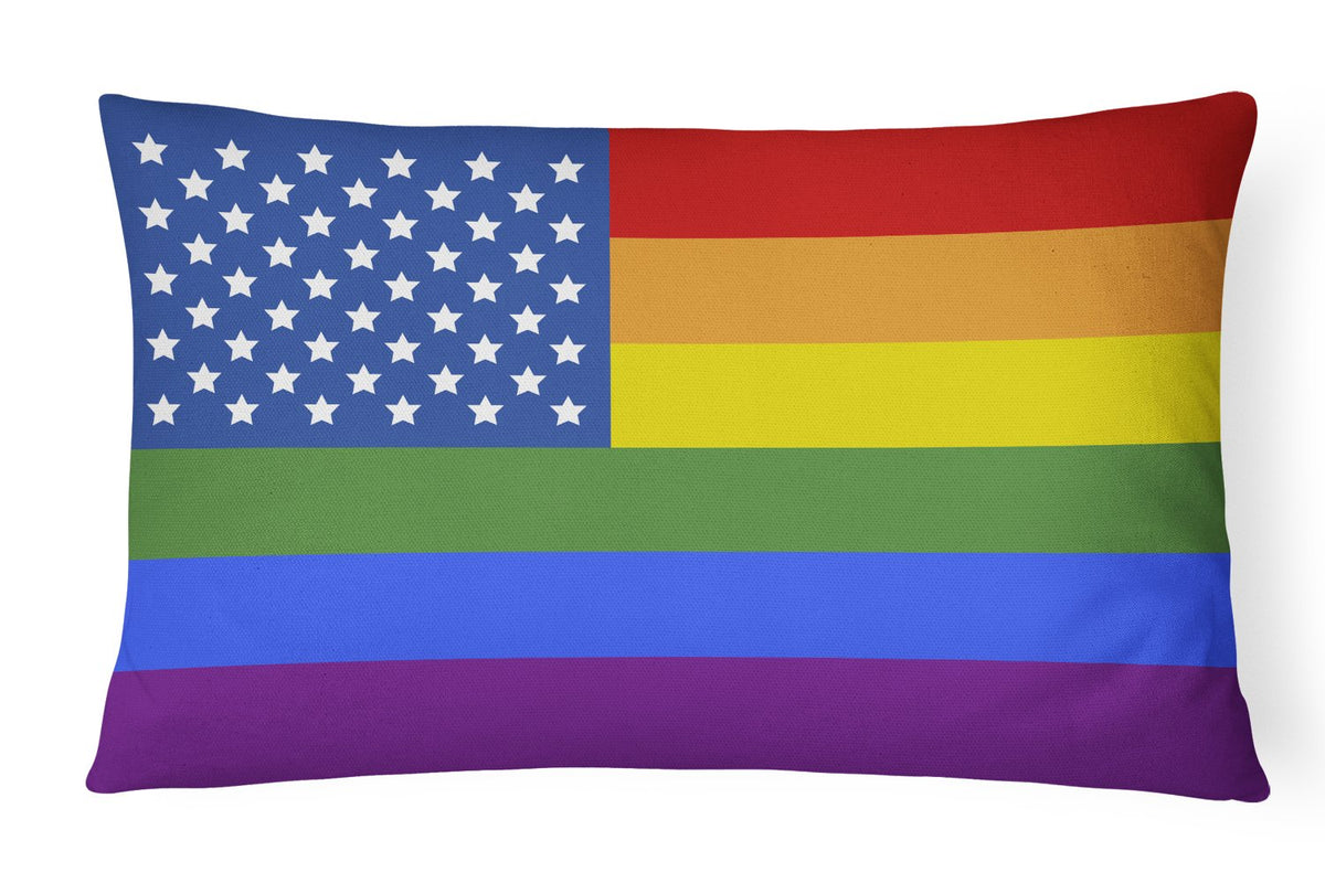 Buy this USA Gay Pride Canvas Fabric Decorative Pillow
