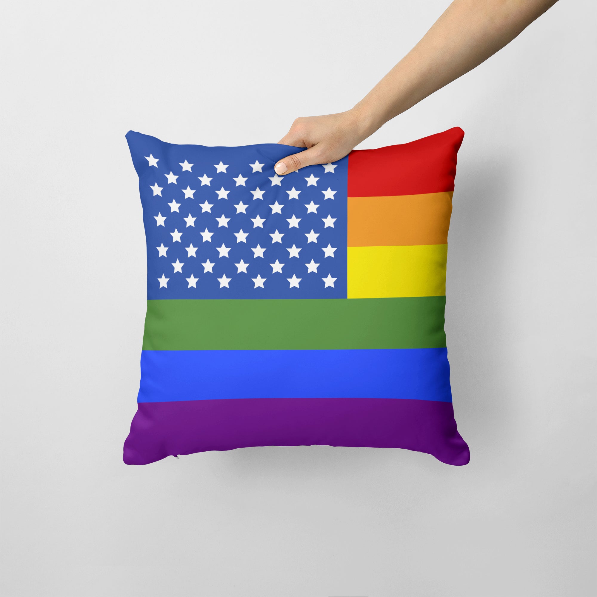 USA Gay Pride Fabric Decorative Pillow - the-store.com