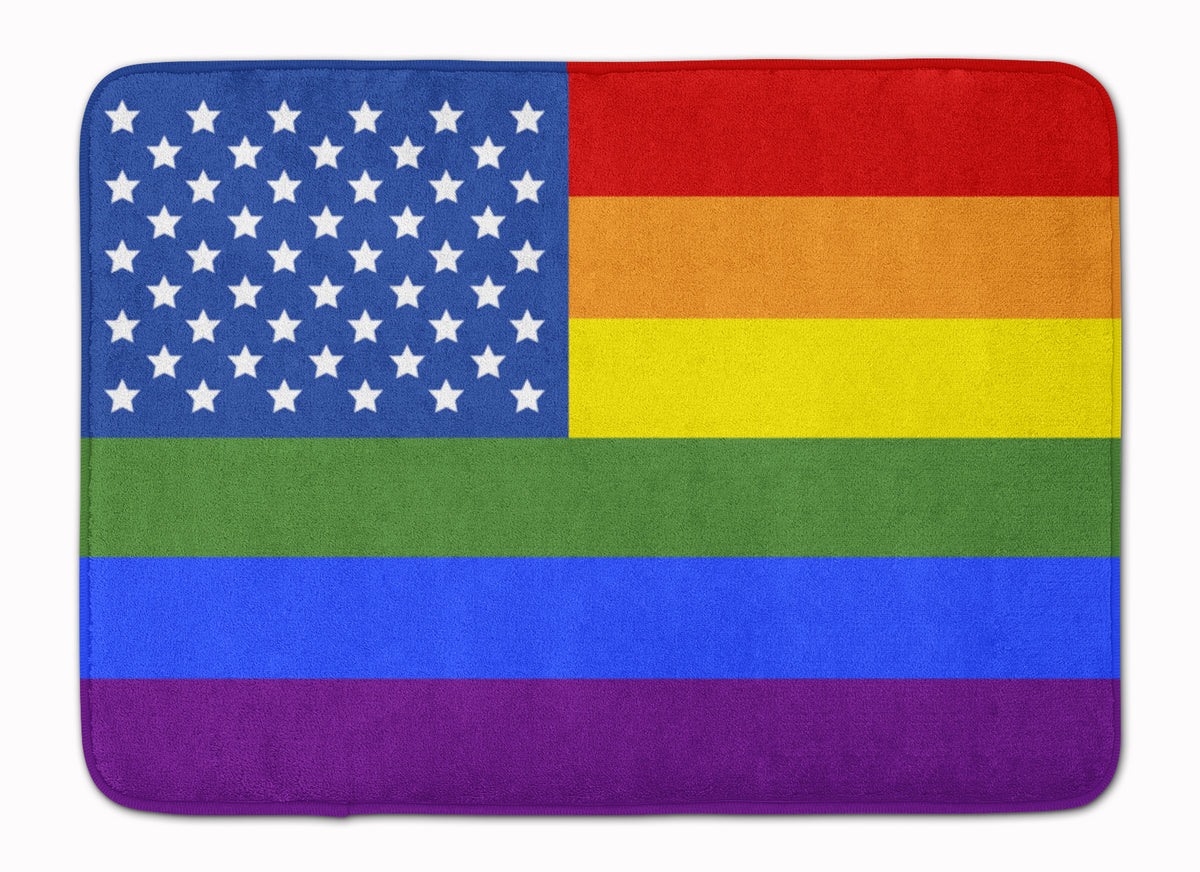 USA Gay Pride Machine Washable Memory Foam Mat - the-store.com