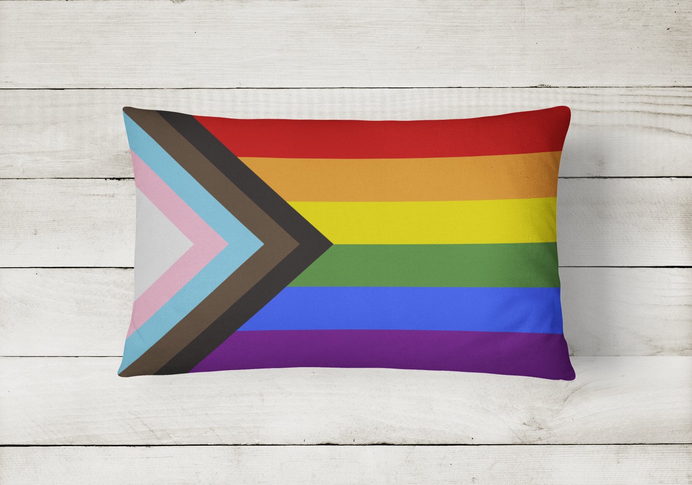 Gay Pride Progress Pride Canvas Fabric Decorative Pillow - the-store.com