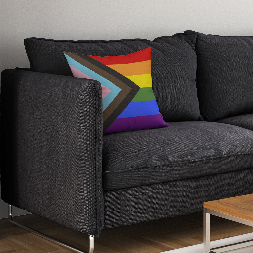 Gay Pride Progress Pride Fabric Decorative Pillow - the-store.com