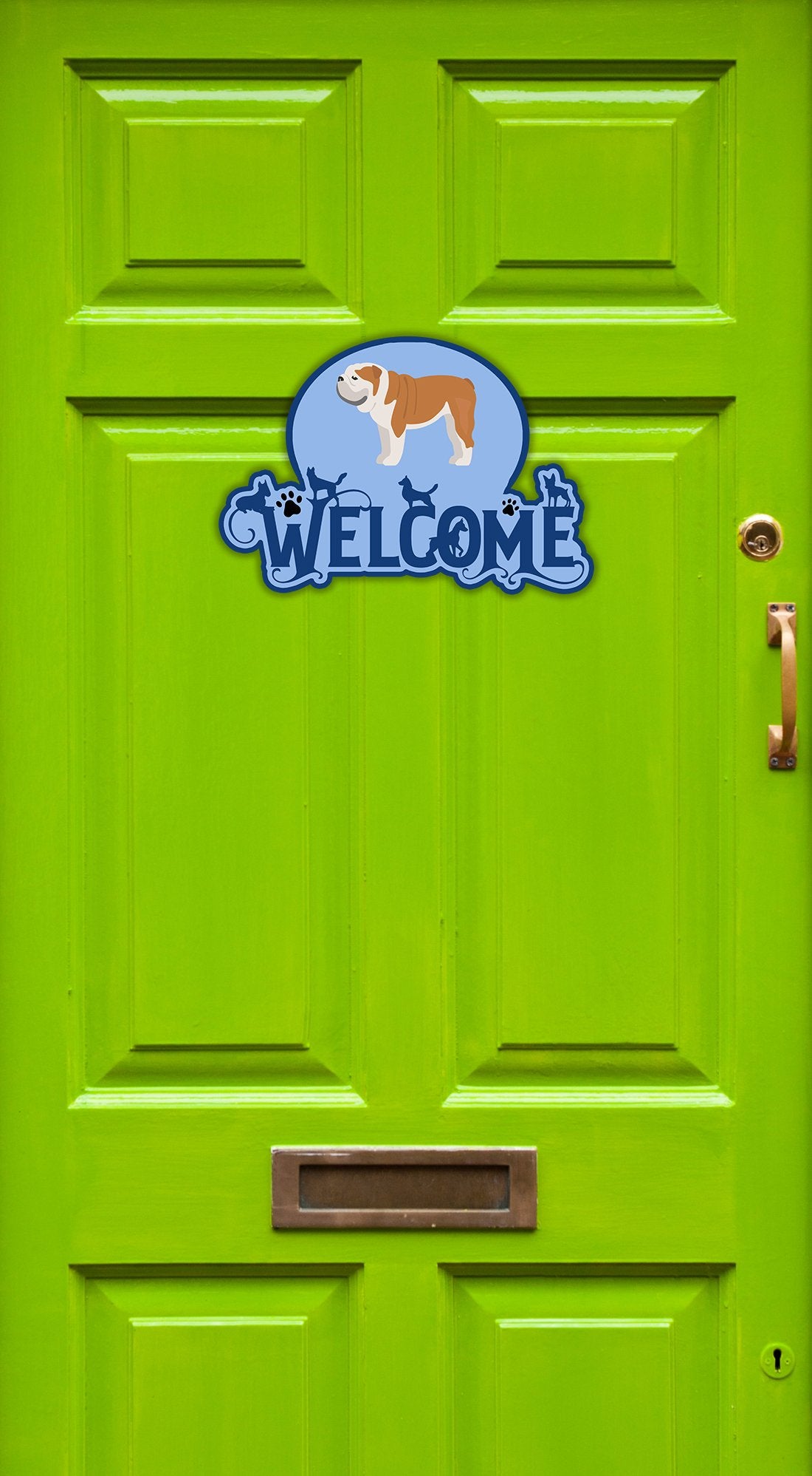English Bulldog #1 Welcome Door Hanger Decoration - the-store.com