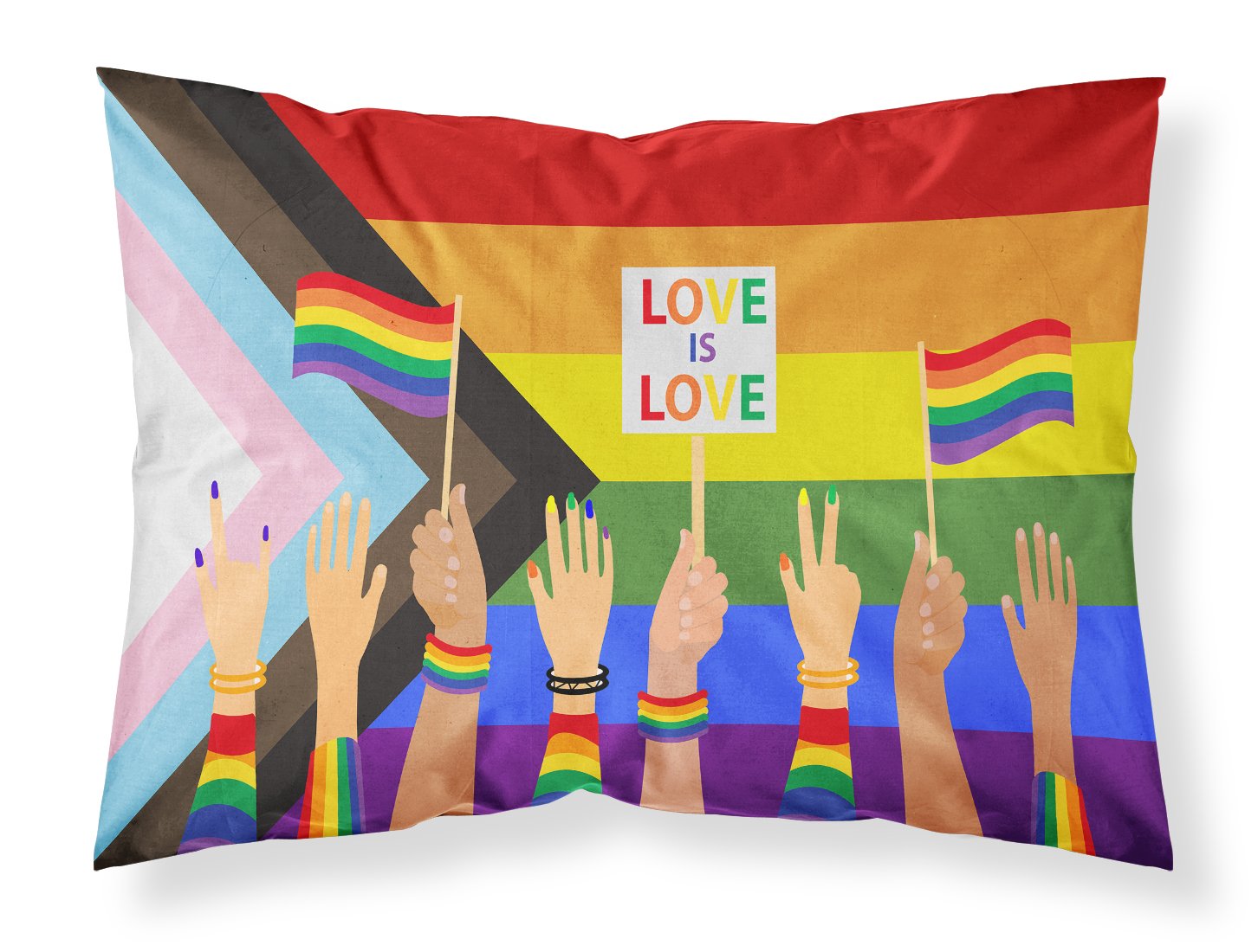 Buy this Gay Pride Parade Progress Pride Fabric Standard Pillowcase