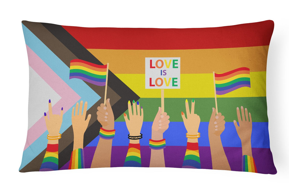 Buy this Gay Pride Parade Progress Pride Canvas Fabric Decorative Pillow