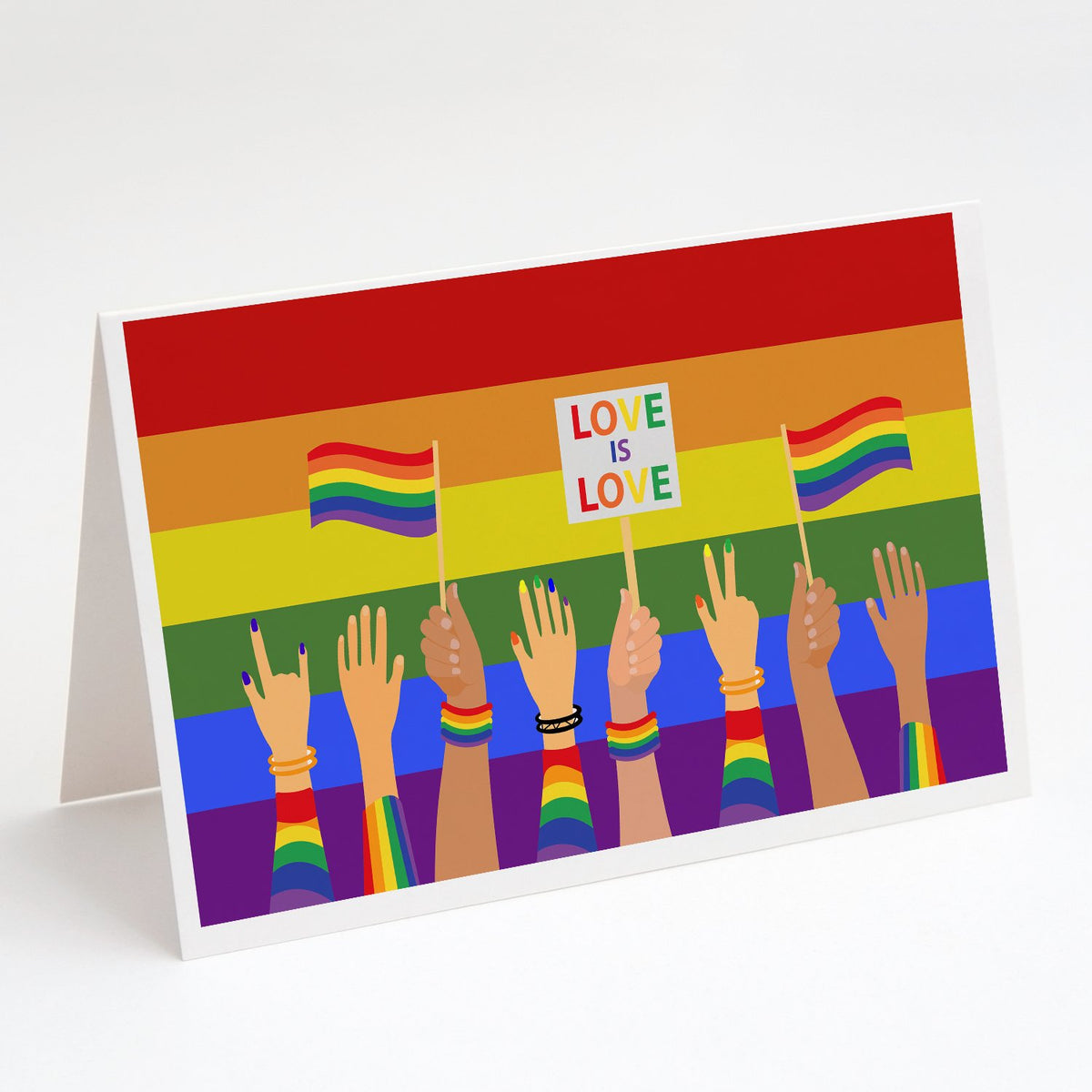 Buy this Gay Pride Parade Greeting Cards and Envelopes Pack of 8