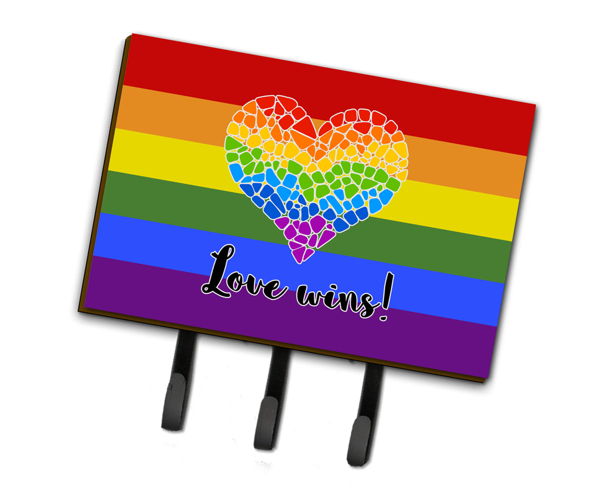 Gay Pride Love Wins Mosaic Heart Leash or Key Holder  the-store.com.