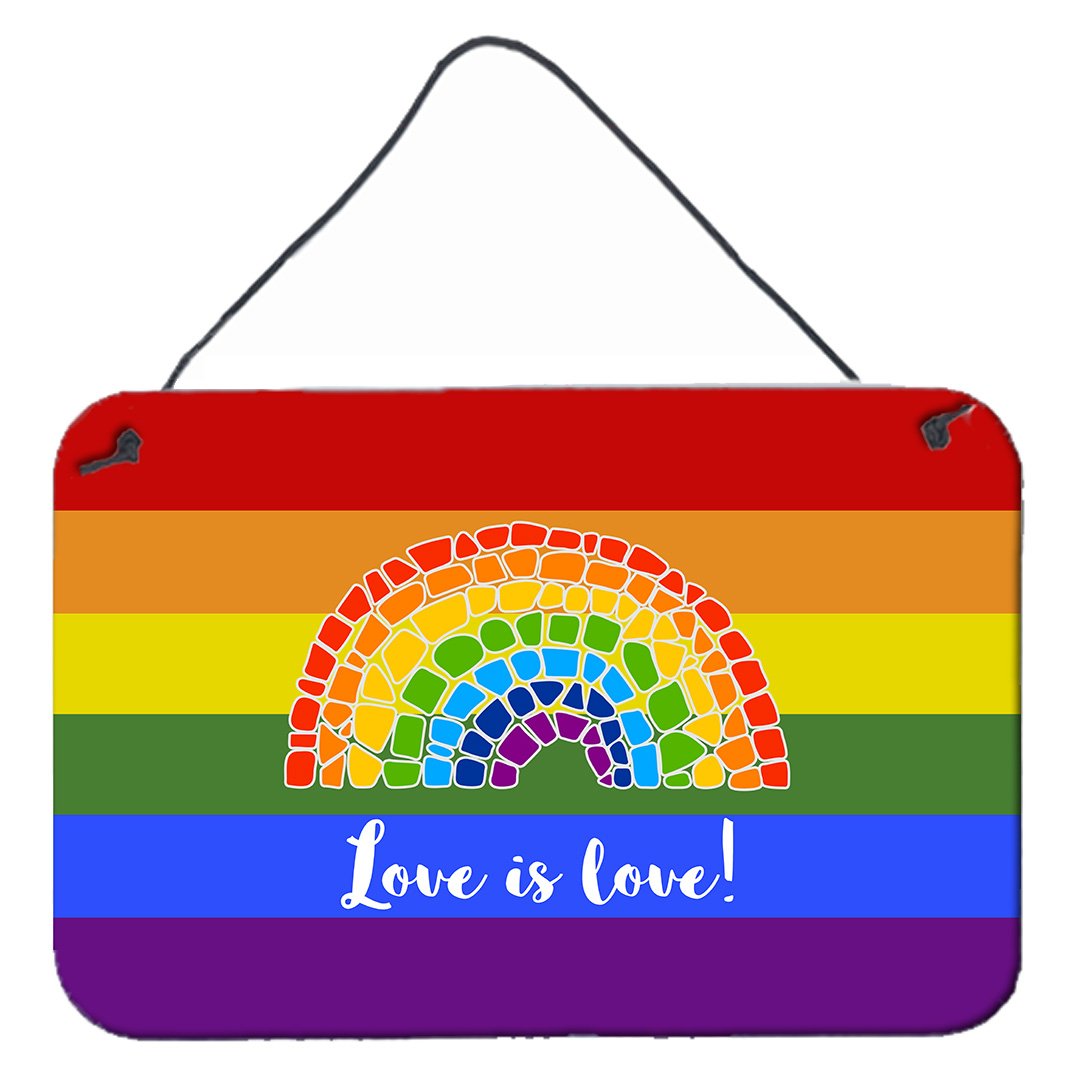 Buy this Gay Pride Love is Love Mosaic Rainbow Wall or Door Hanging Prints