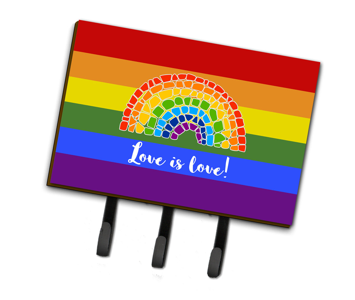 Gay Pride Love is Love Mosaic Rainbow Leash or Key Holder  the-store.com.