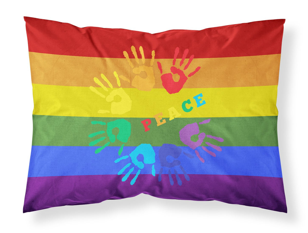 Buy this Gay Pride Peace Hands Fabric Standard Pillowcase