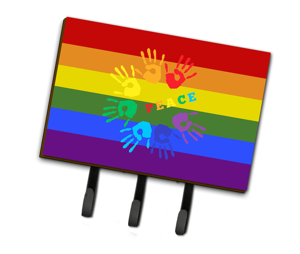Gay Pride Peace Hands Leash or Key Holder