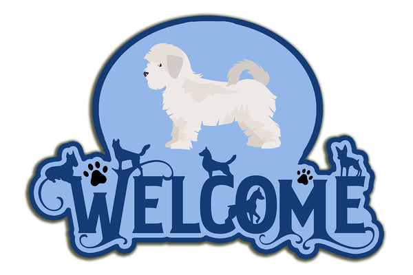 Buy this Maltese Puppy Cut Welcome Door Hanger Decoration