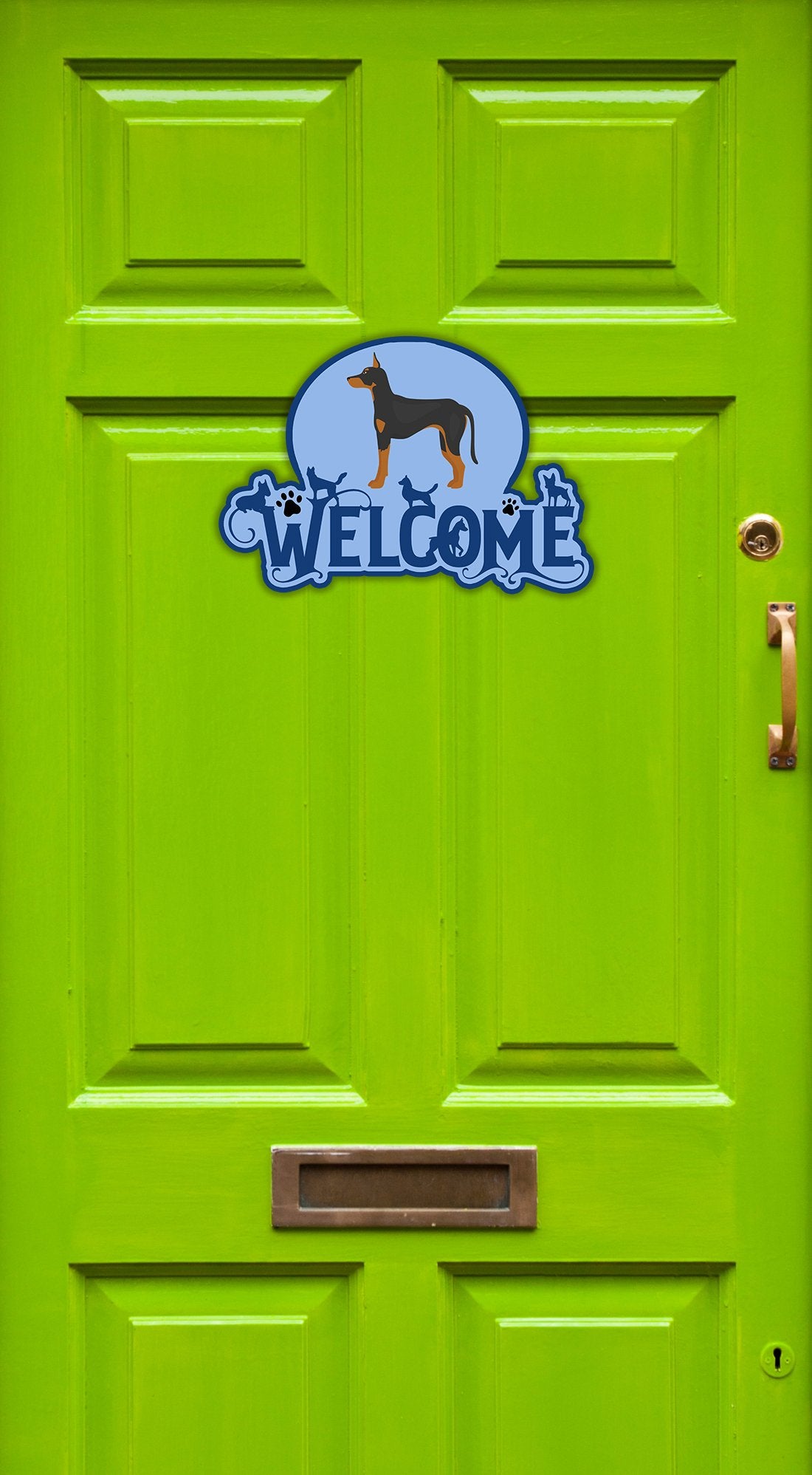 Manchester Terrier Welcome Door Hanger Decoration - the-store.com