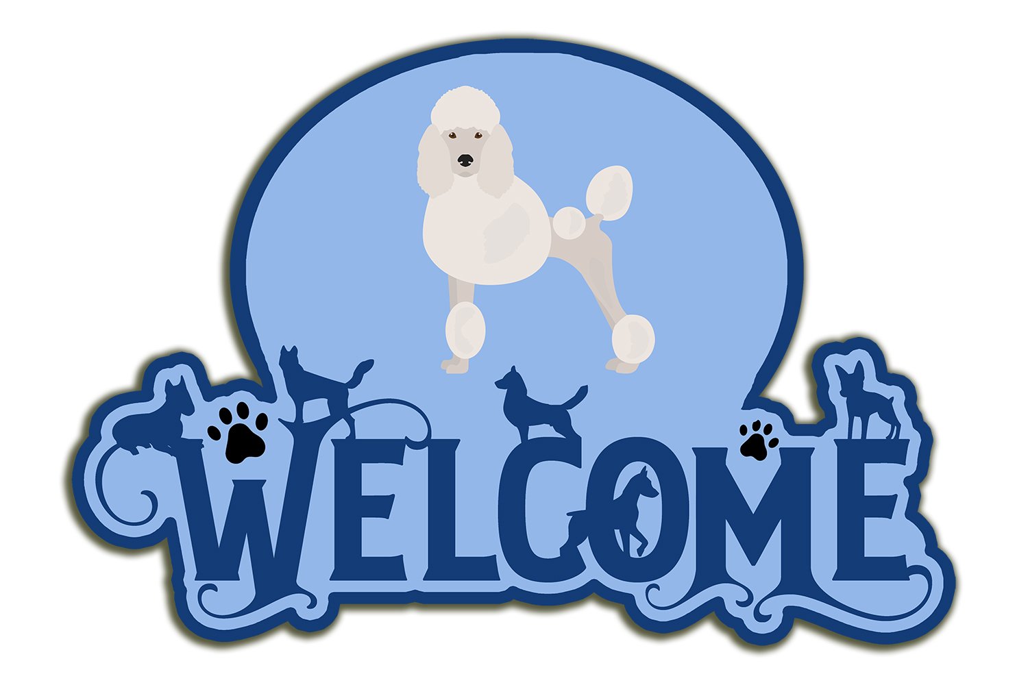 Buy this Poodle Welcome Door Hanger Decoration