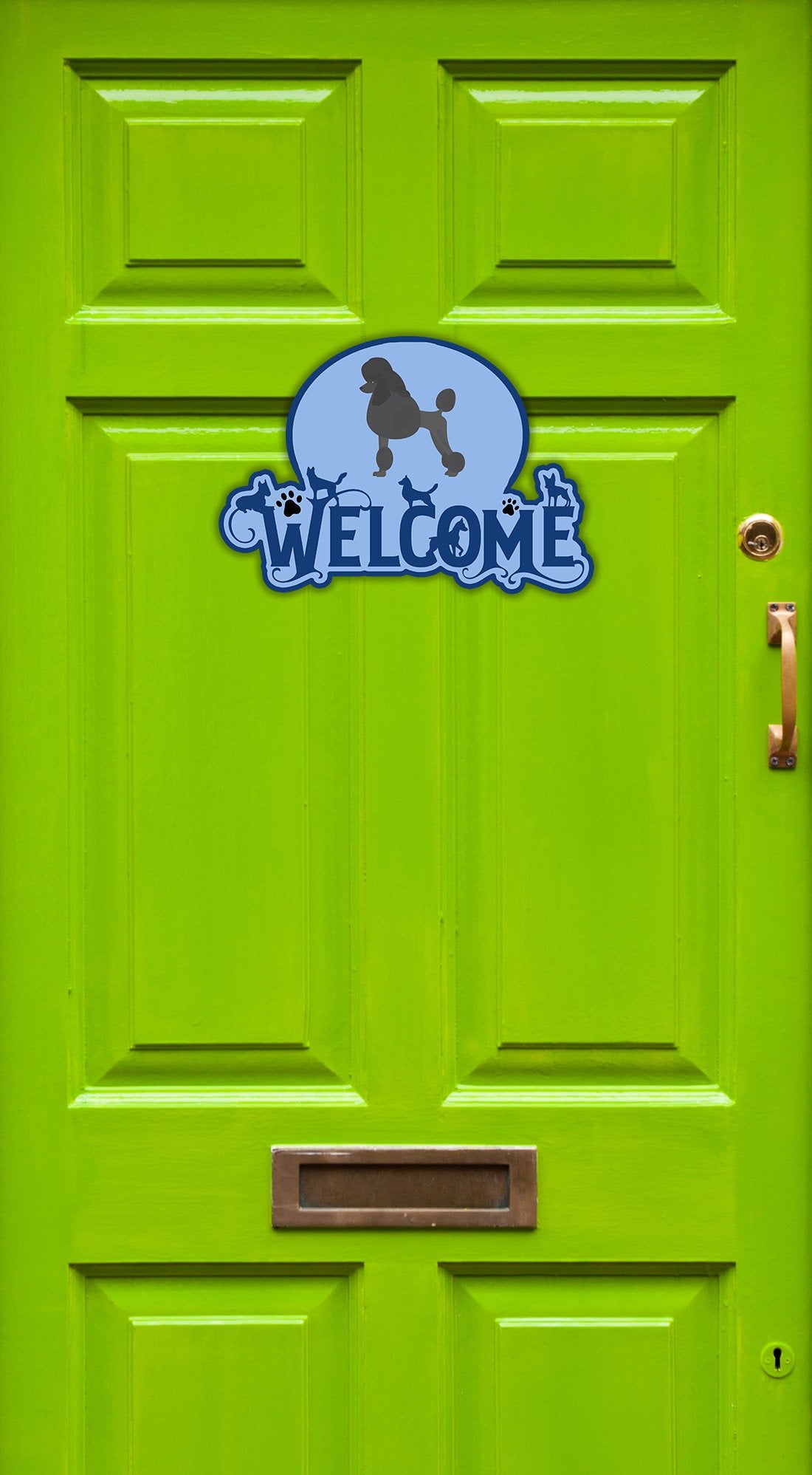 Standard Poodle Welcome Door Hanger Decoration - the-store.com