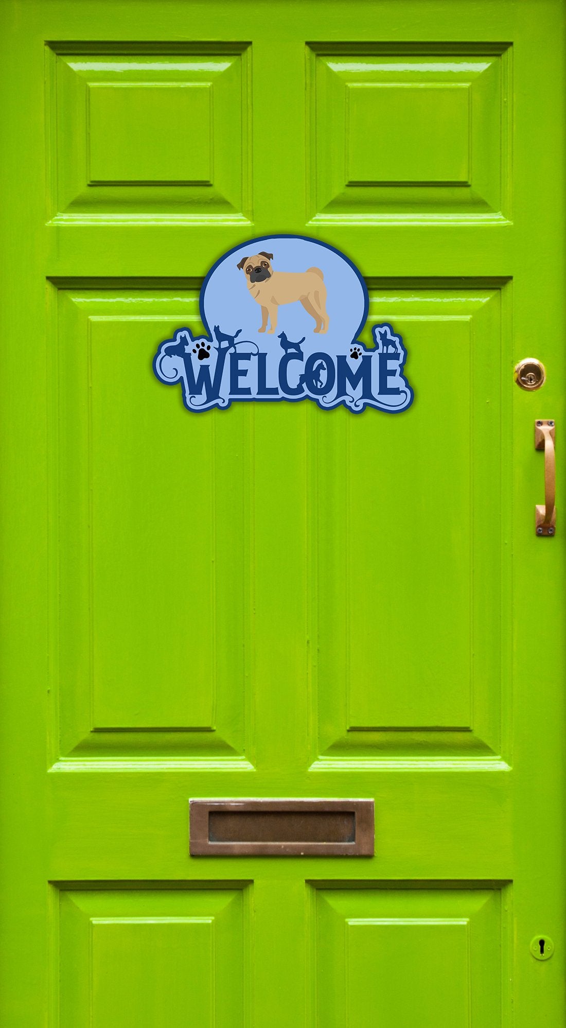 Buy this Pug Welcome Door Hanger Decoration