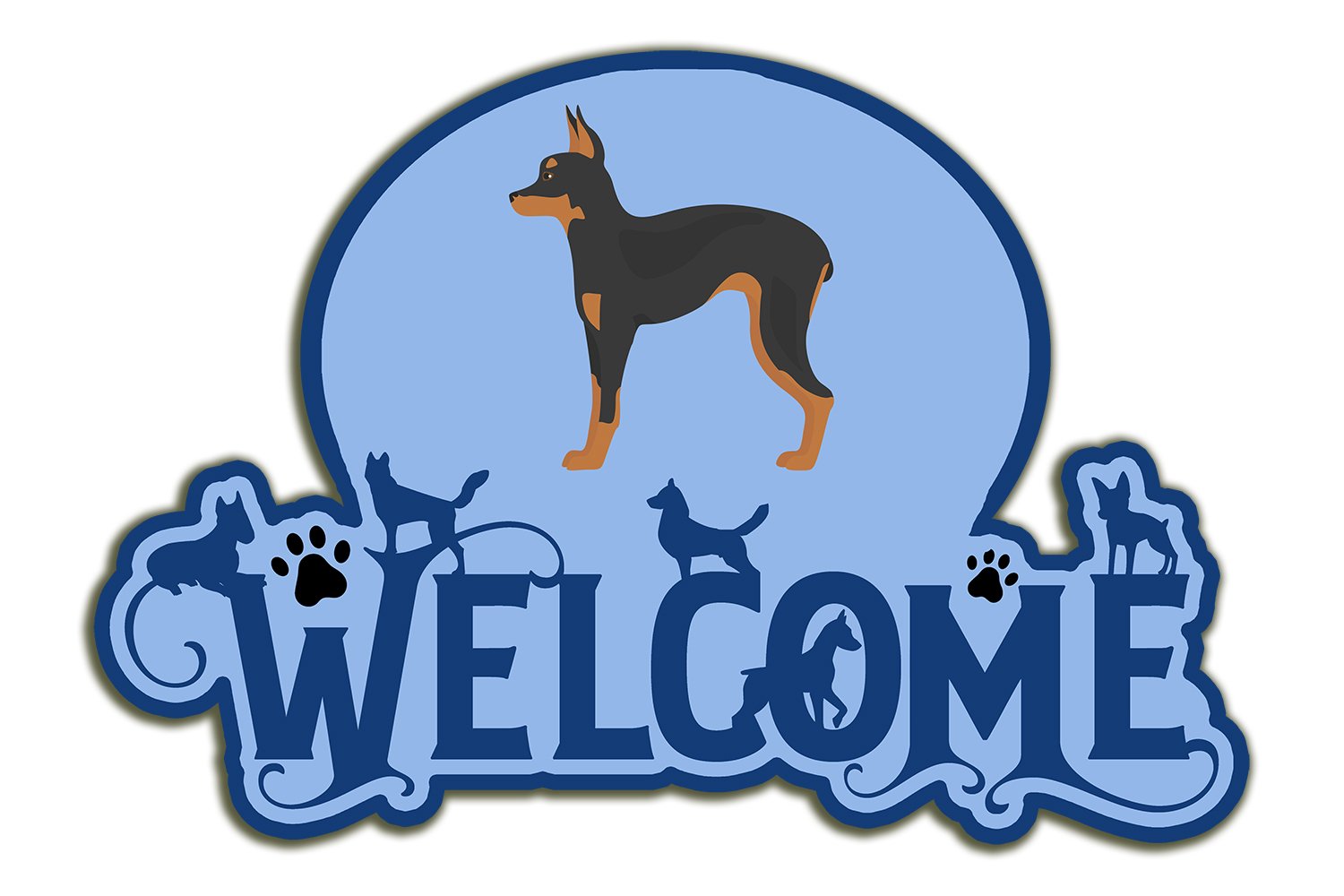 Buy this Russian Tor Terrier Welcome Door Hanger Decoration