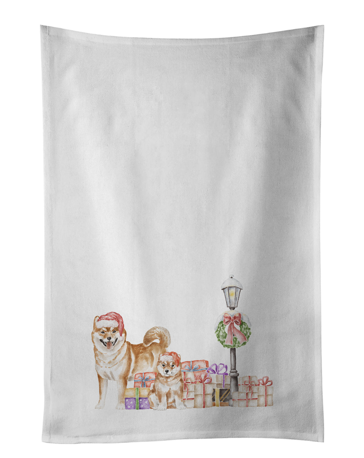 Buy this Shiba Inu Duo White Kitchen Towel Set of 2