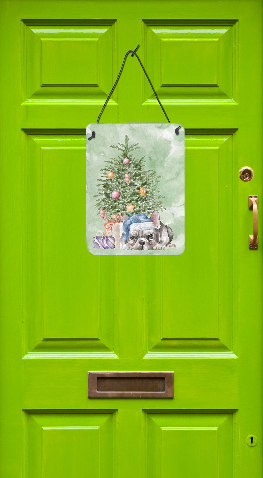 Buy this Christmas French Bulldog Black #1 Wall or Door Hanging Prints