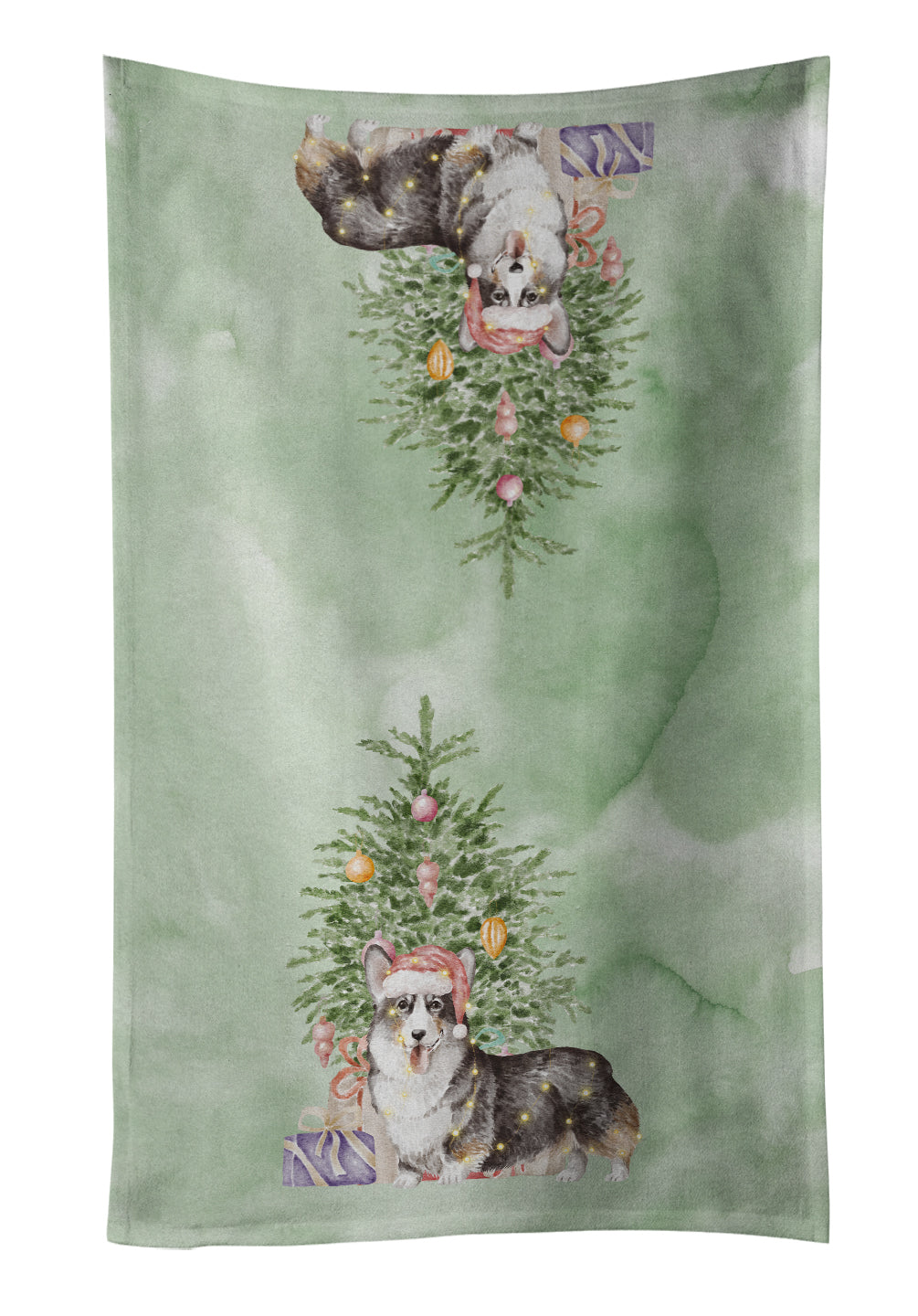 Buy this Christmas Pembroke Corgi Tricolor Kitchen Towel