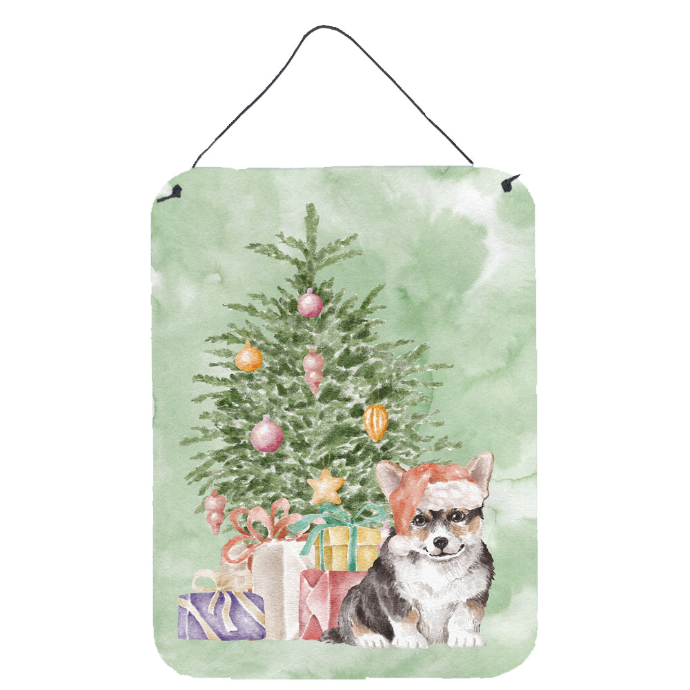 Buy this Christmas Corgi Puppy Wall or Door Hanging Prints