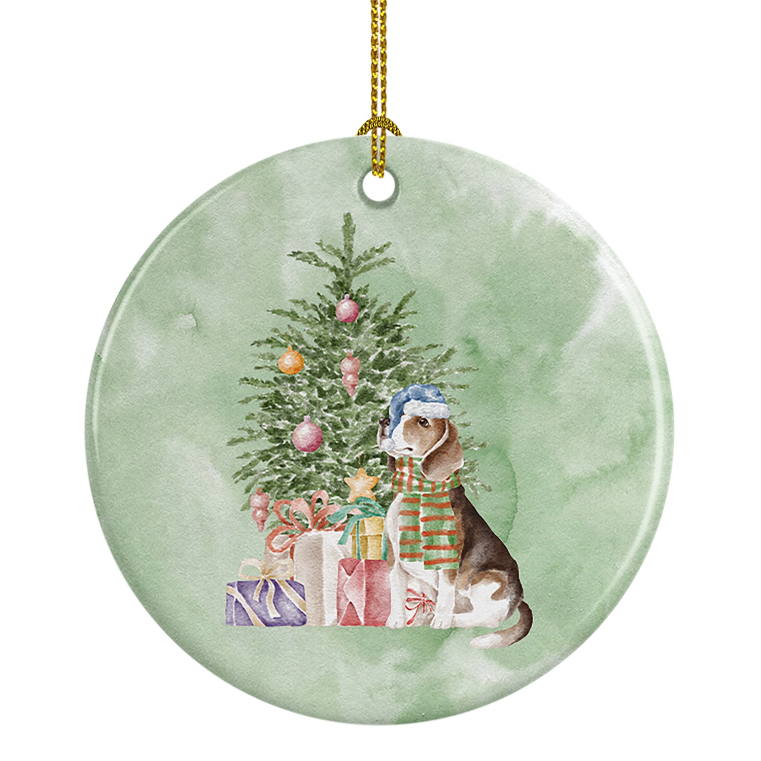 Buy this Christmas Beagle Ceramic Ornament