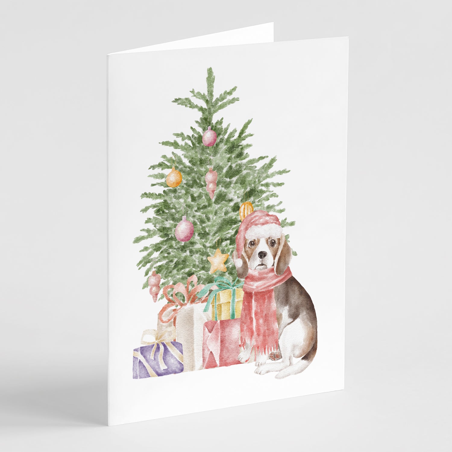 Buy this Christmas Beagle Puppy Greeting Cards and Envelopes Pack of 8