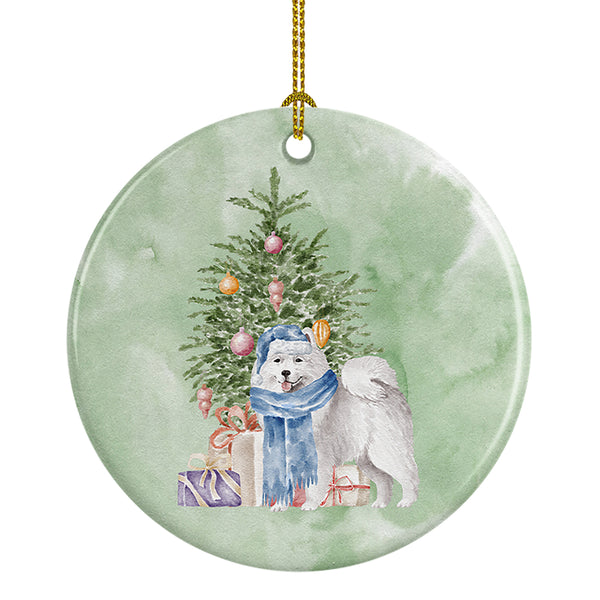 Buy this Christmas Samoyed #2 Ceramic Ornament
