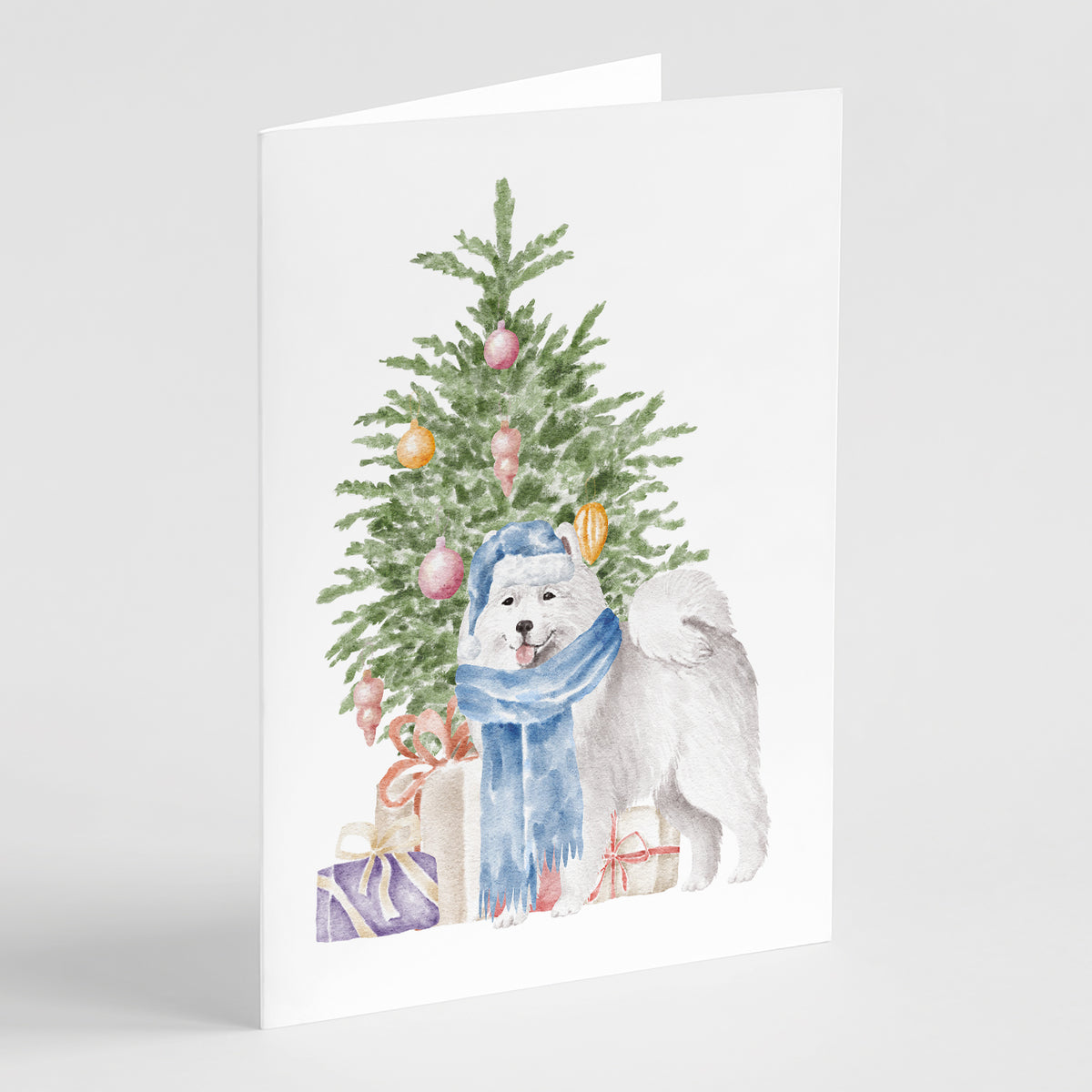 Buy this Christmas Samoyed #2 Greeting Cards and Envelopes Pack of 8