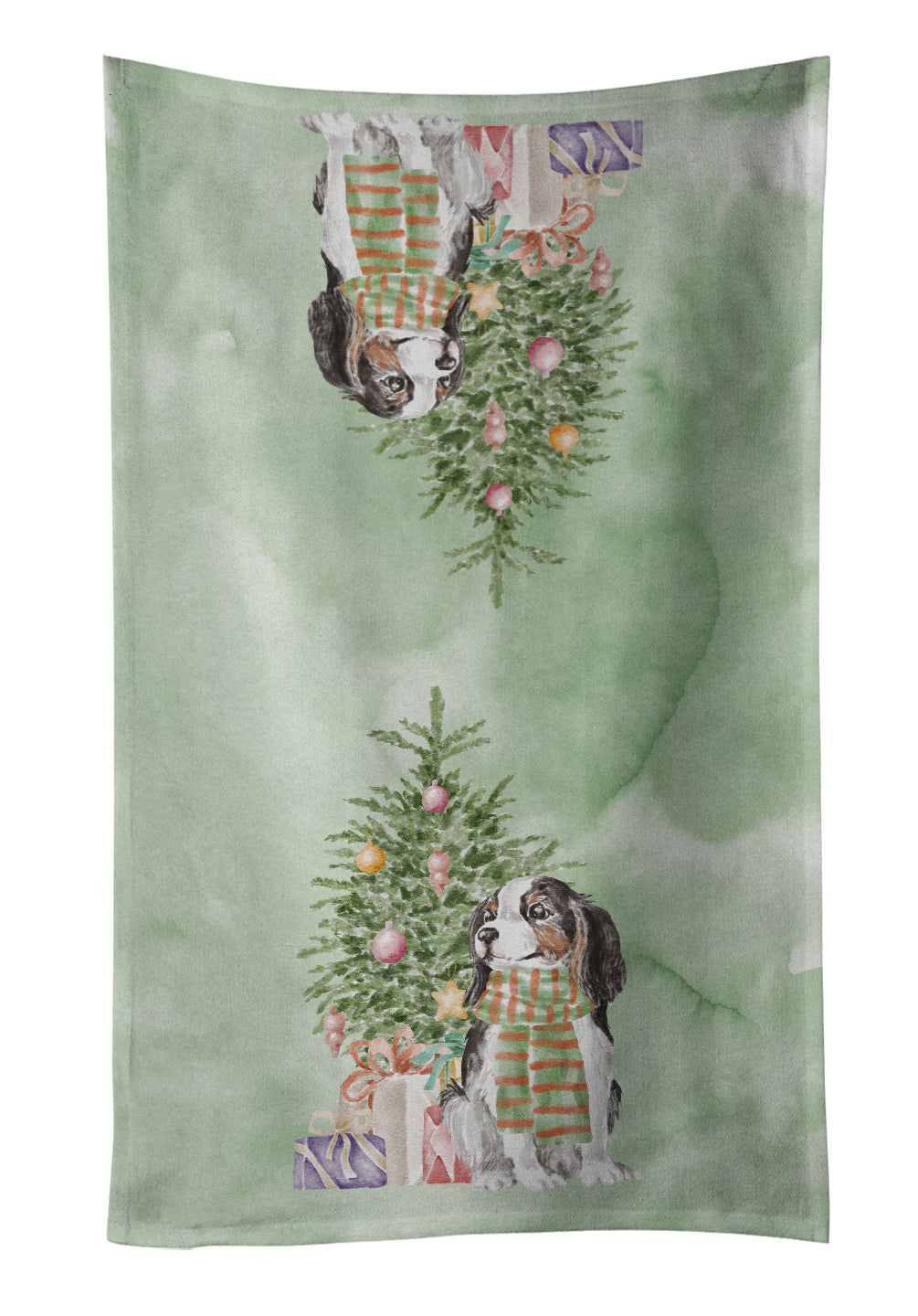 Buy this Christmas Cavalier Spaniel Tricolor Kitchen Towel