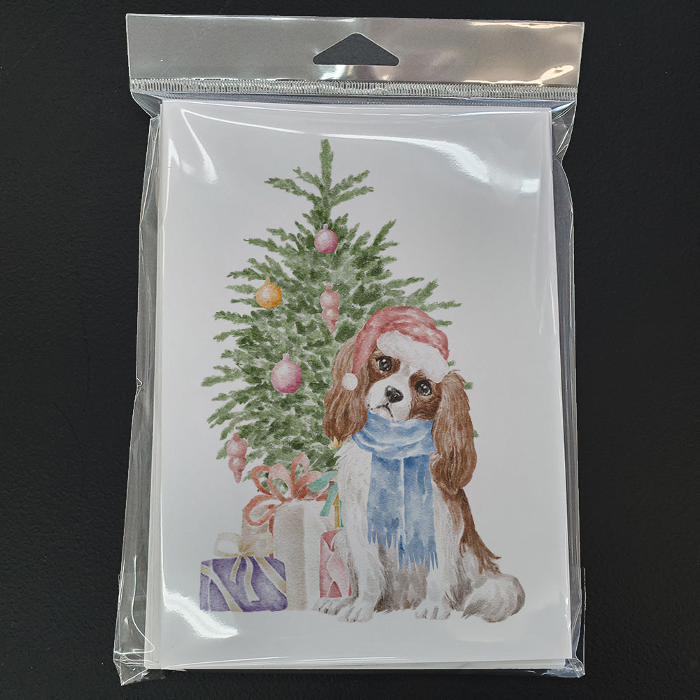 Christmas Cavalier Spaniel Bleheim Greeting Cards and Envelopes Pack of 8 - the-store.com