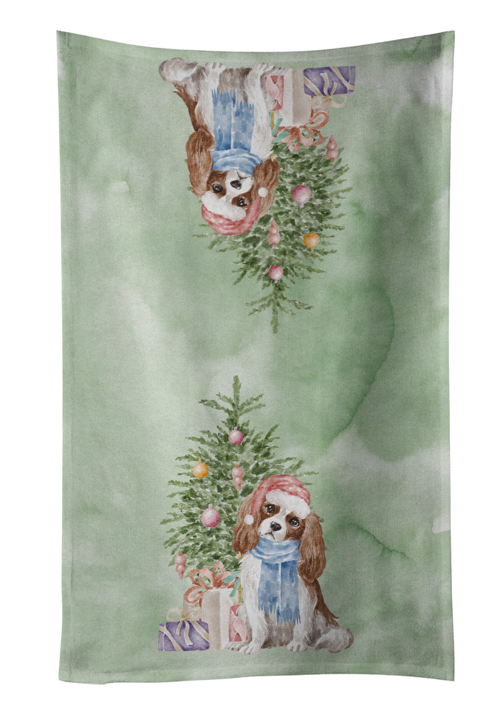 Buy this Christmas Cavalier Spaniel Bleheim Kitchen Towel