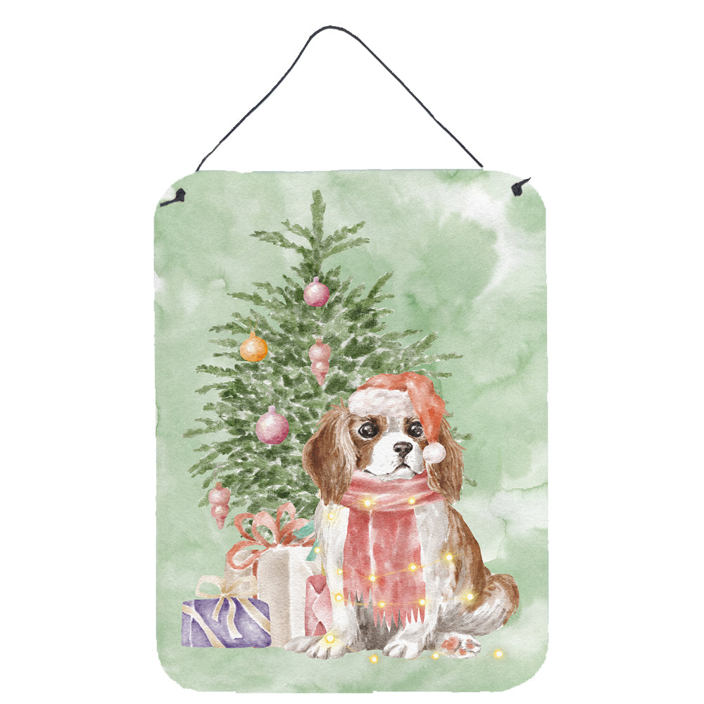 Buy this Christmas Cavalier Spaniel Bleheim Puppy Wall or Door Hanging Prints