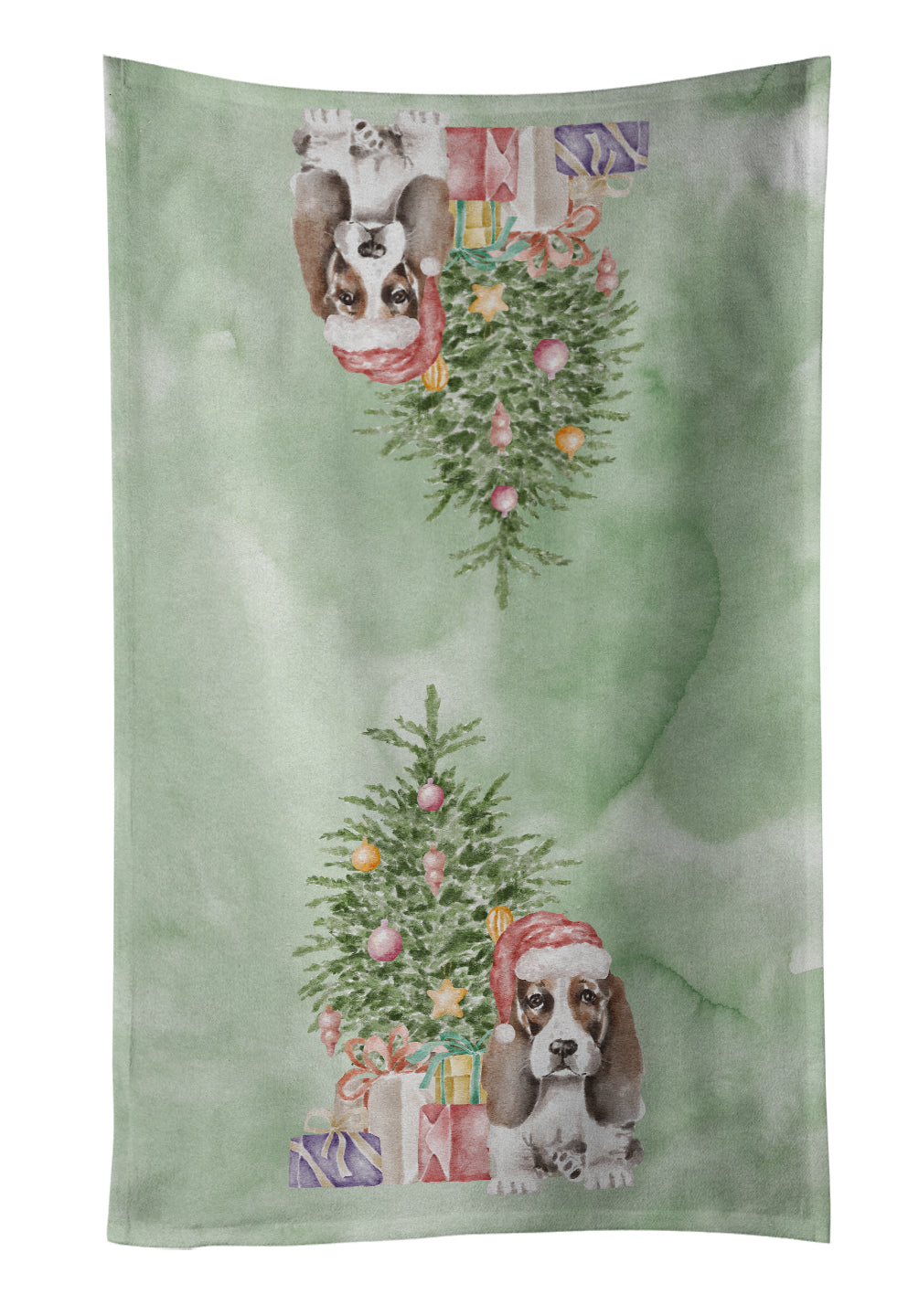 Buy this Christmas Basset Hound Puppy #2 Kitchen Towel
