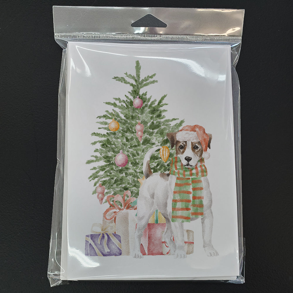 Christmas Jack Russell Terrier Smooth Greeting Cards and Envelopes Pack of 8 - the-store.com