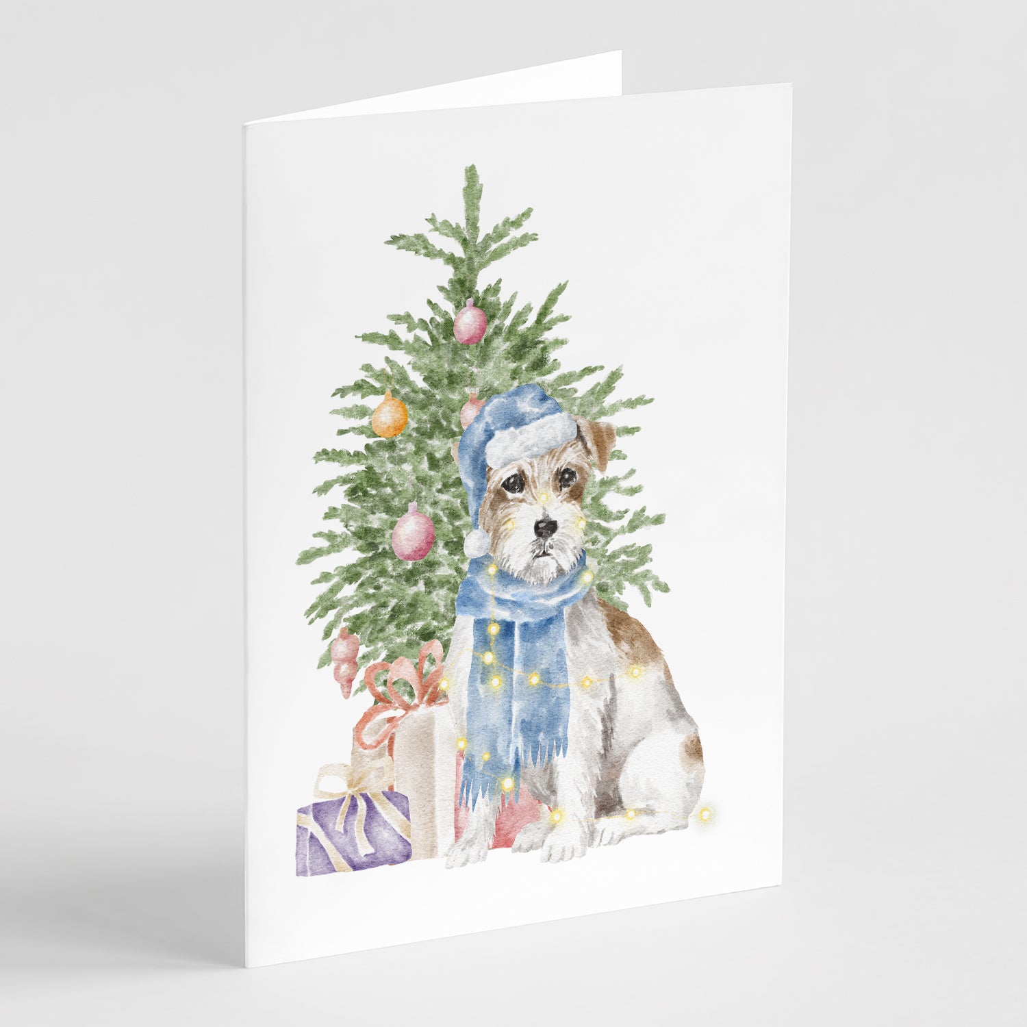 Buy this Christmas Jack Russell Terrier Wire Greeting Cards and Envelopes Pack of 8