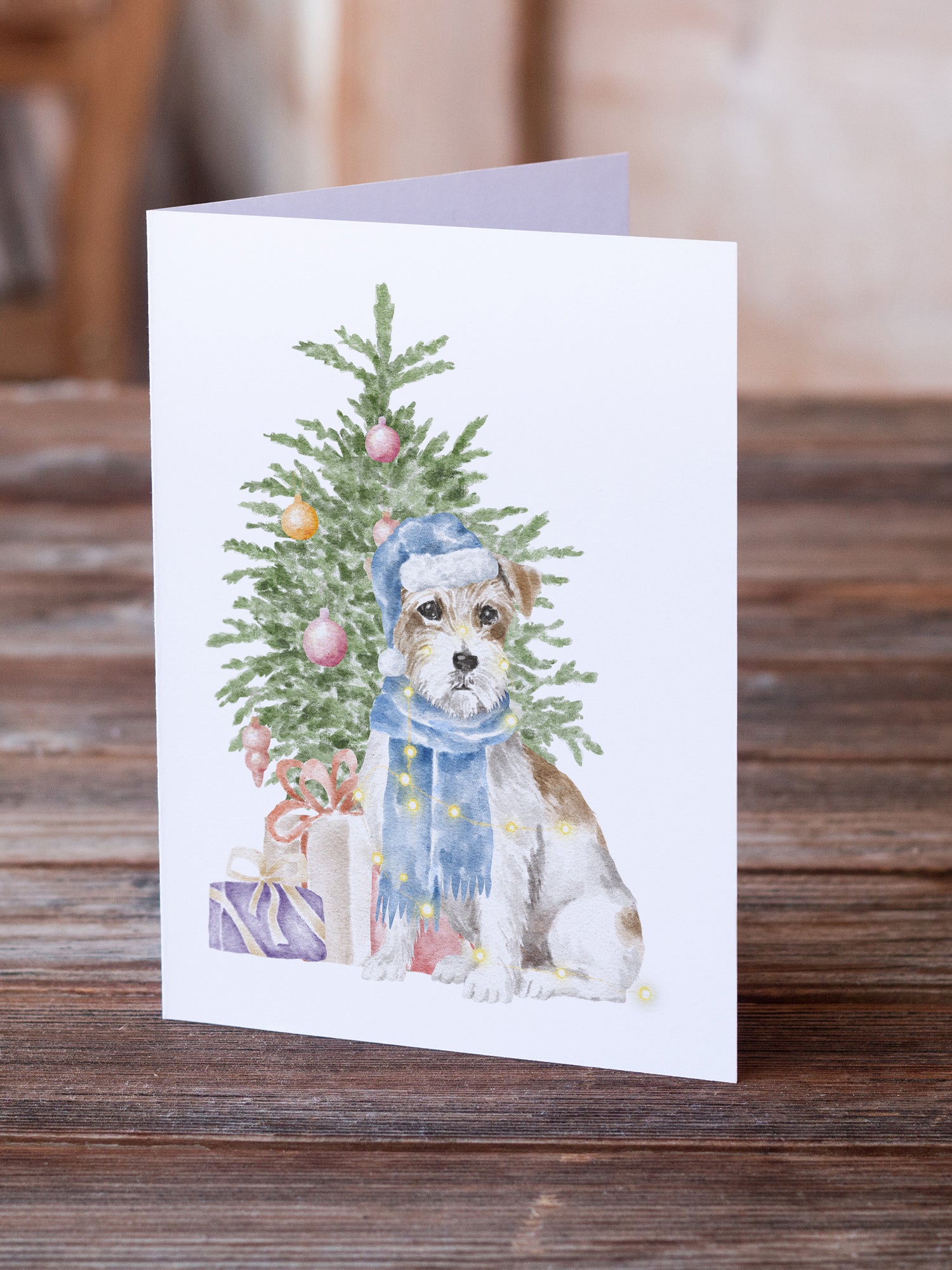 Buy this Christmas Jack Russell Terrier Wire Greeting Cards and Envelopes Pack of 8