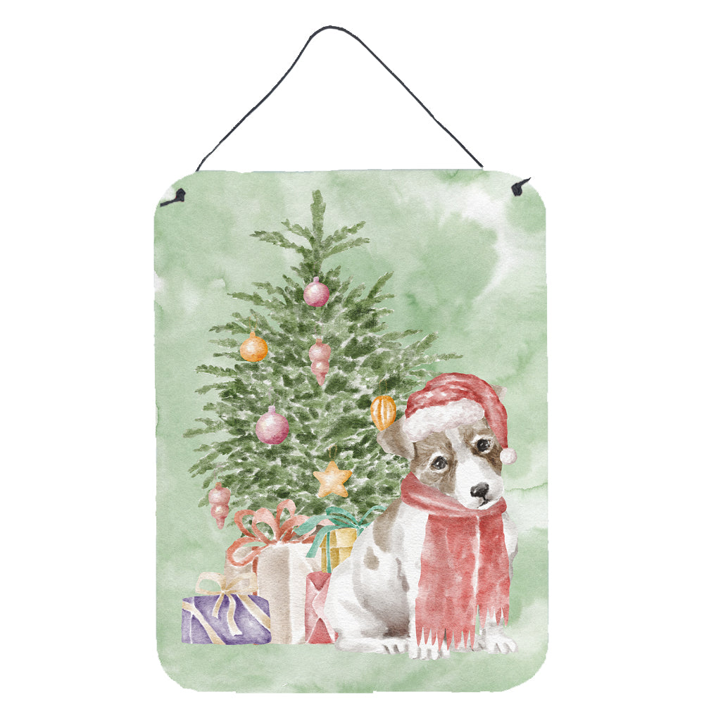 Buy this Christmas Jack Russell Terrier Smooth Puppy Wall or Door Hanging Prints
