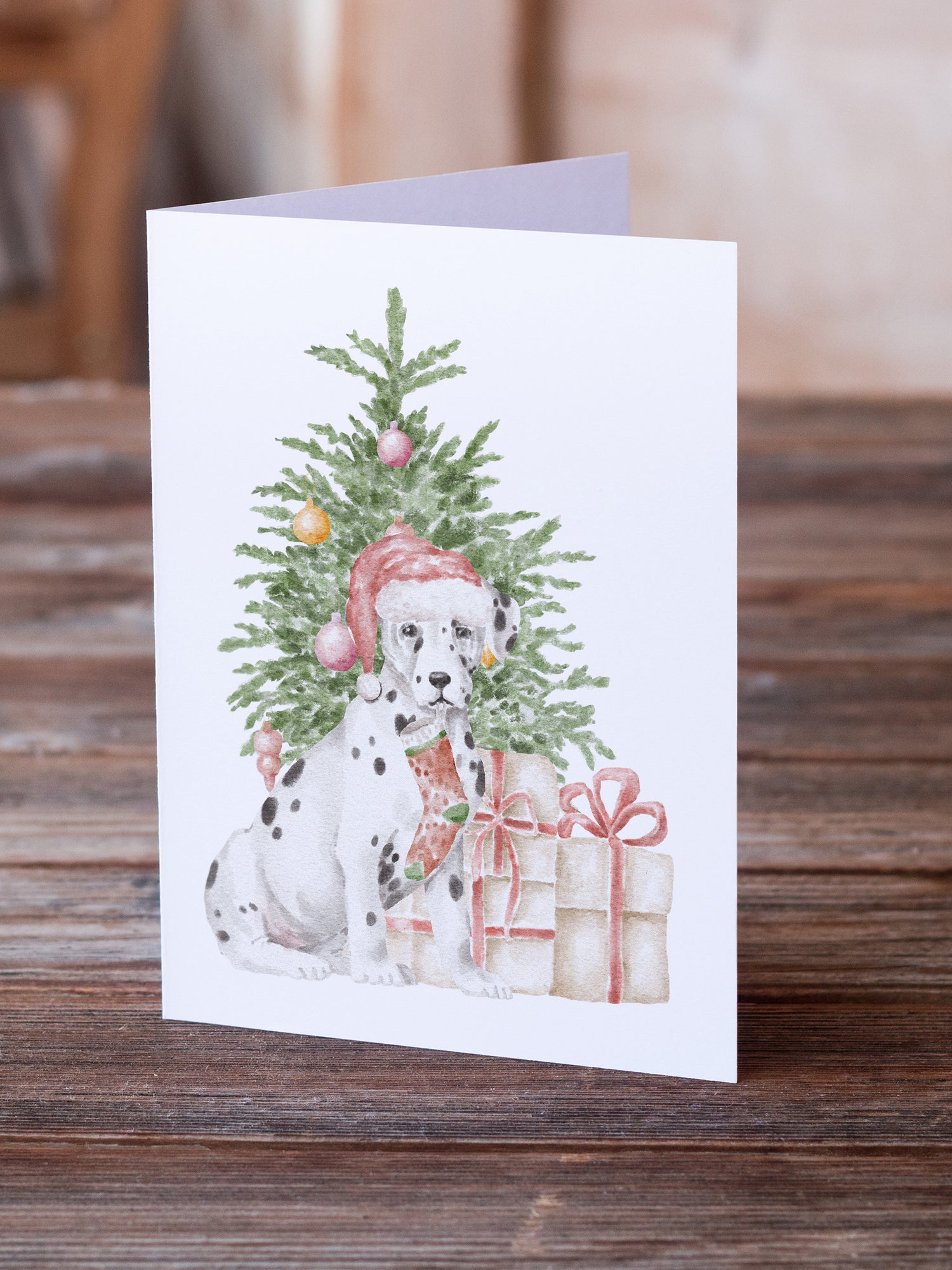 Christmas Dalmatian Greeting Cards and Envelopes Pack of 8 - the-store.com