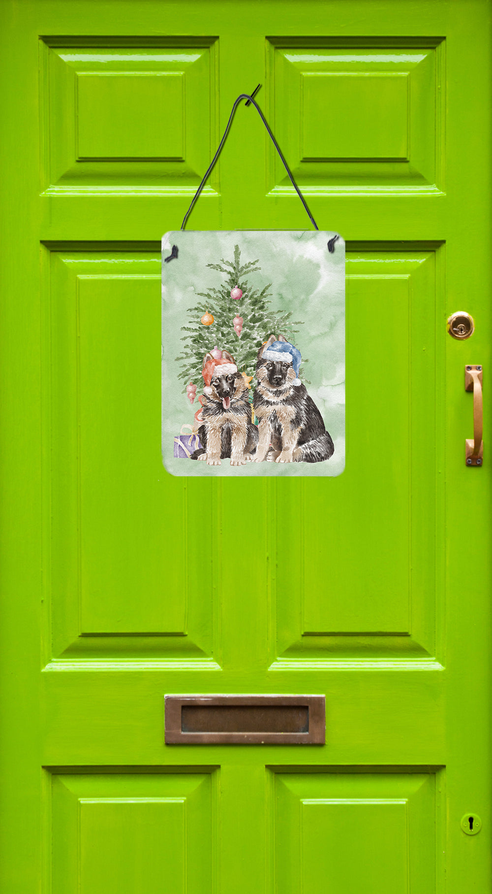 Buy this Christmas German Shepherd Momma and Baby Wall or Door Hanging Prints