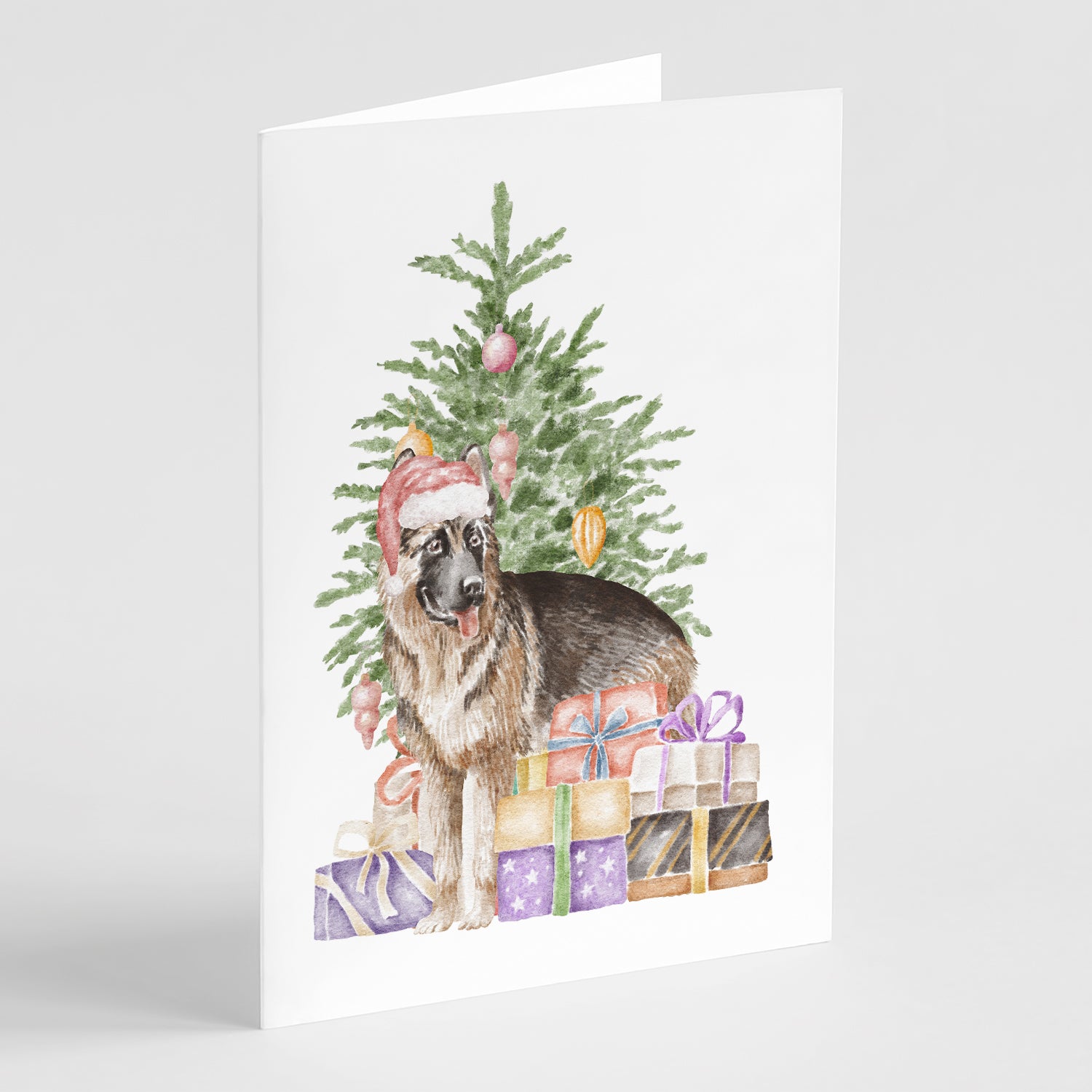 Buy this Christmas German Shepherd Greeting Cards and Envelopes Pack of 8