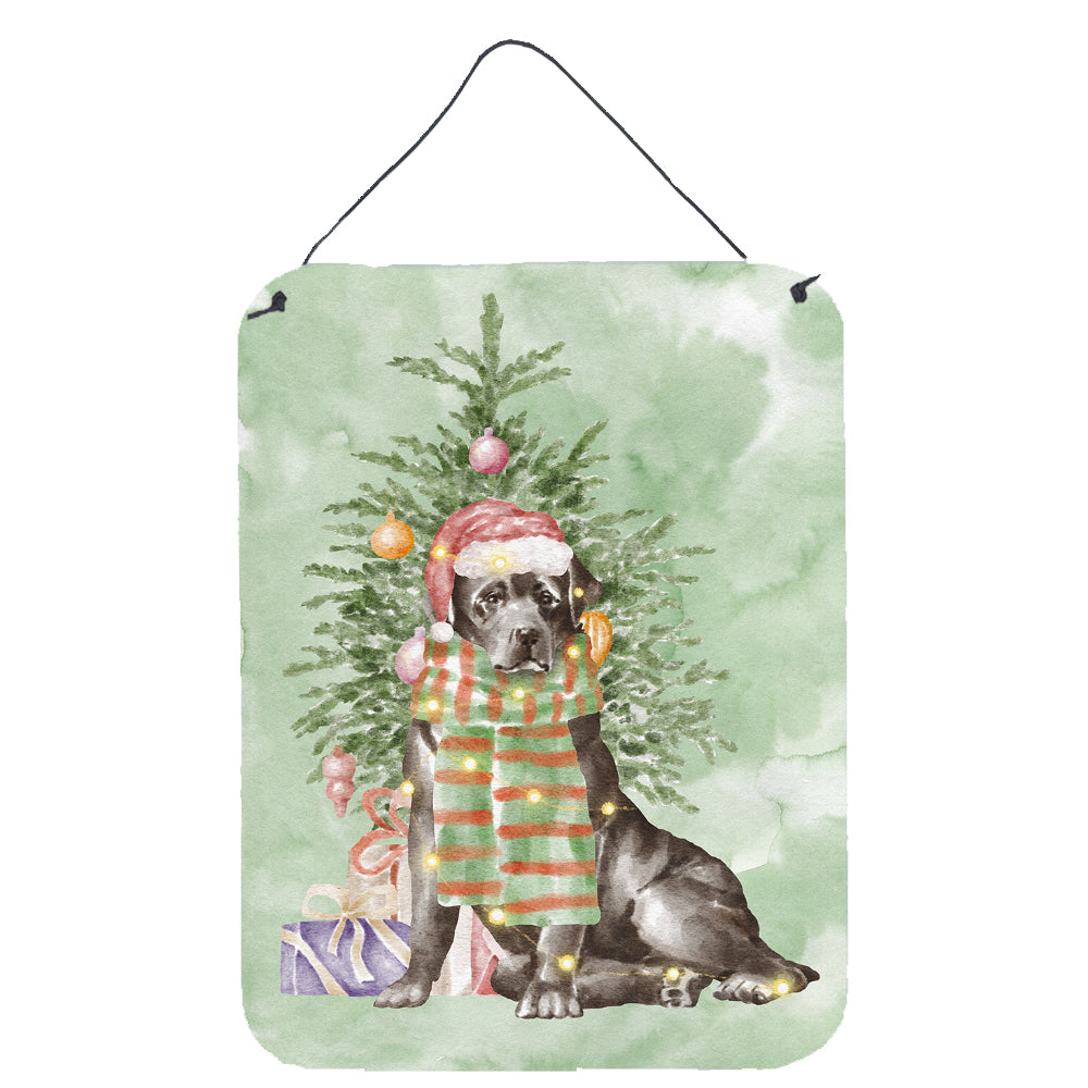 Buy this Christmas Black Labrador Retriever Wall or Door Hanging Prints