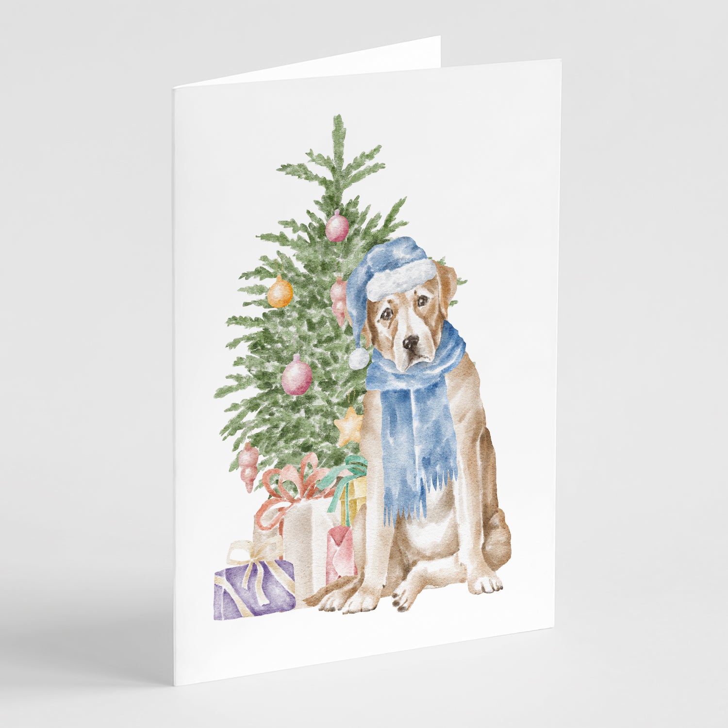 Buy this Christmas Yellow Labrador Retriever Greeting Cards and Envelopes Pack of 8