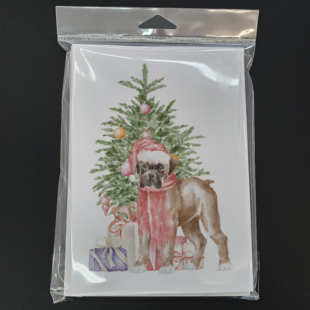 Christmas Boxer Puppy Greeting Cards and Envelopes Pack of 8 - the-store.com