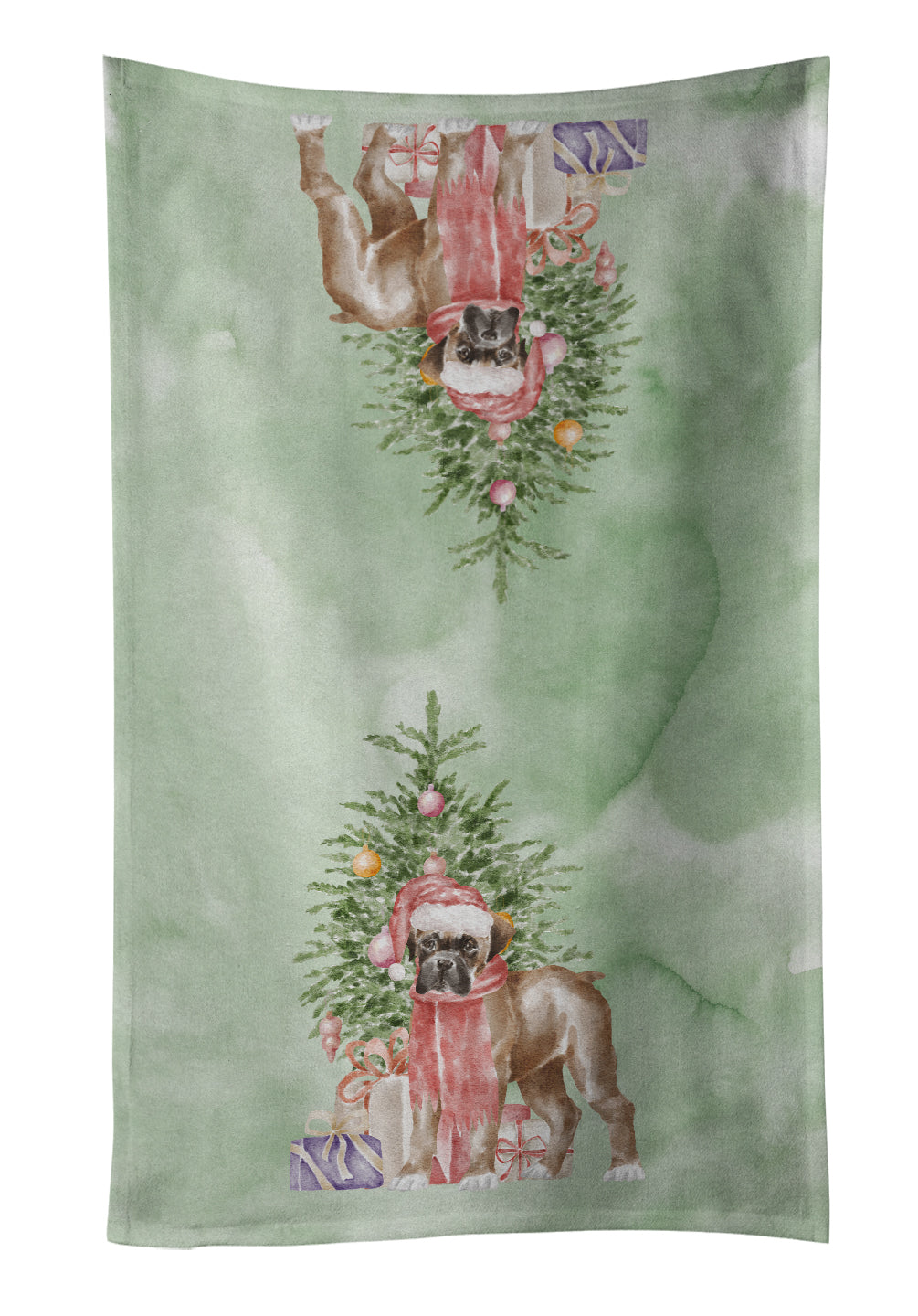Buy this Christmas Boxer Puppy Kitchen Towel
