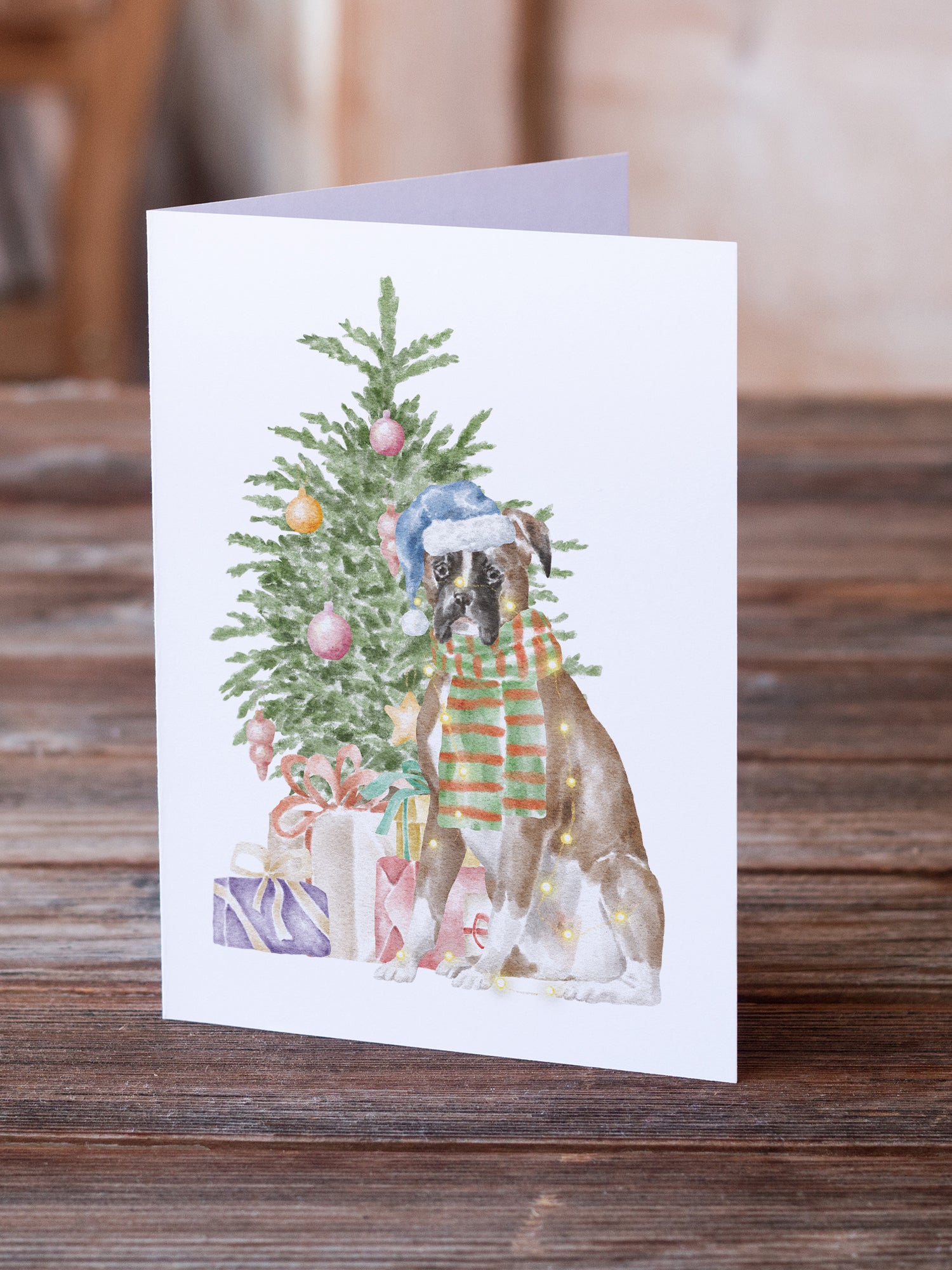 Buy this Christmas Boxer Greeting Cards and Envelopes Pack of 8
