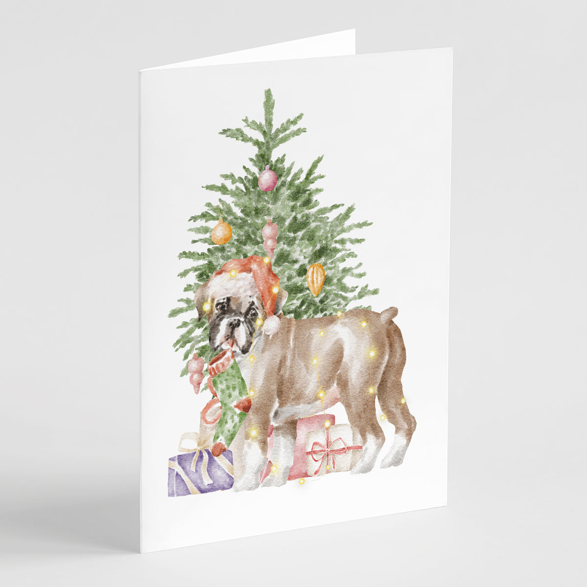 Buy this Christmas Boxer Puppy #2 Greeting Cards and Envelopes Pack of 8